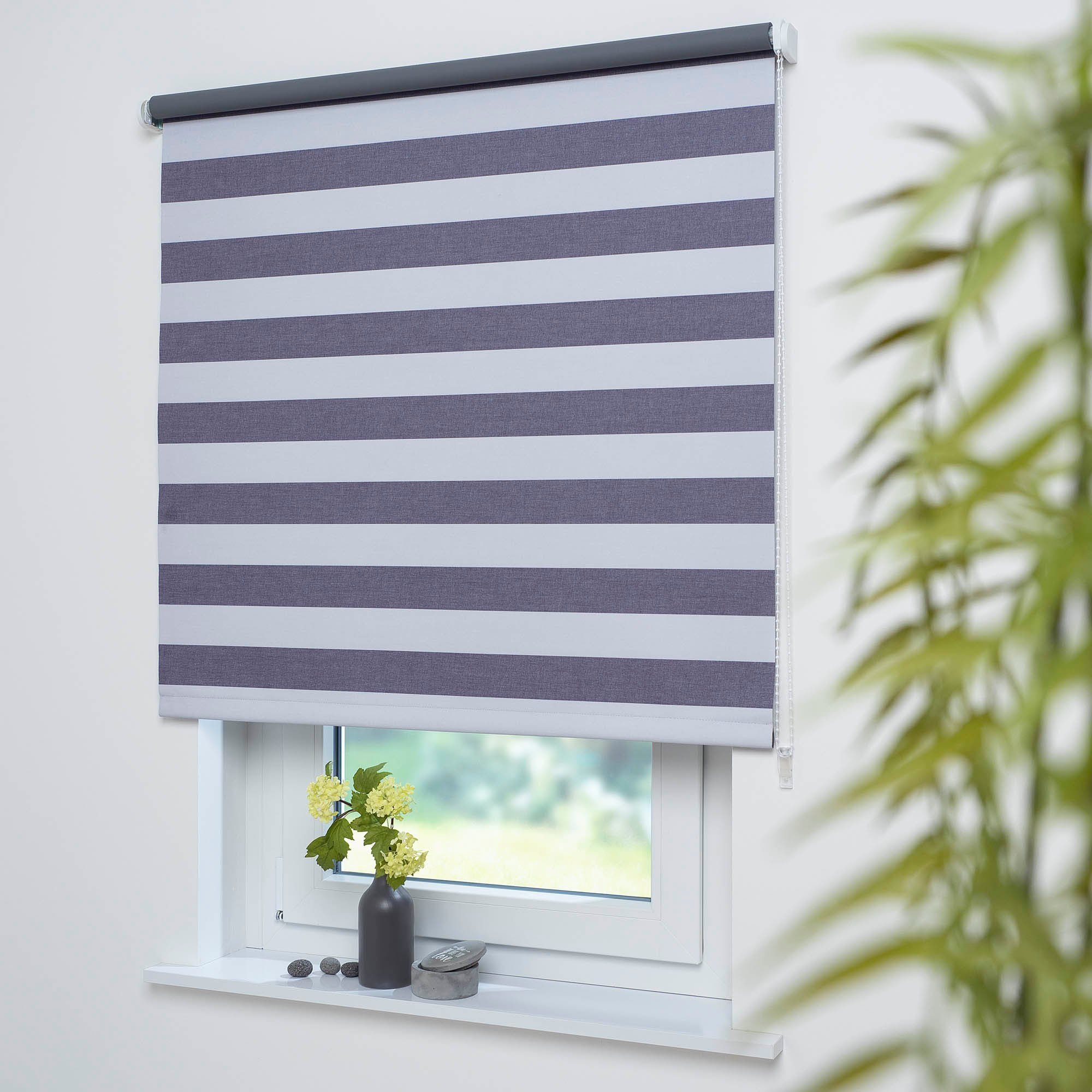 Seitenzugrollo Dekor Streifen, Liedeco, Lichtschutz, ohne günstig online kaufen