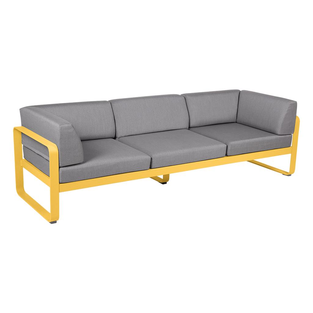 Bellevie 3-Sitzer Club Sofa Outdoor C6 Honig 79 Flanellgrau günstig online kaufen