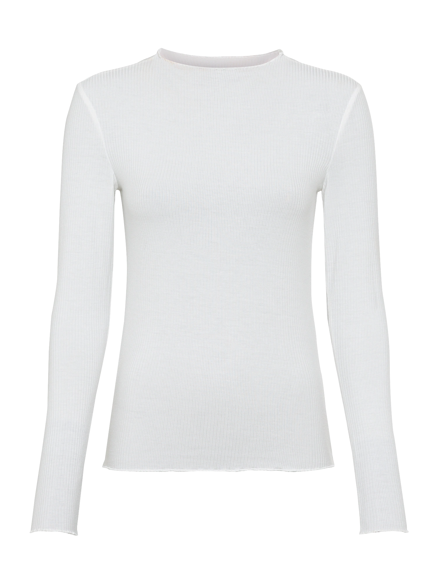 LASCANA Langarmshirt, aus weicher Rippware, Stehkragen, Basic günstig online kaufen