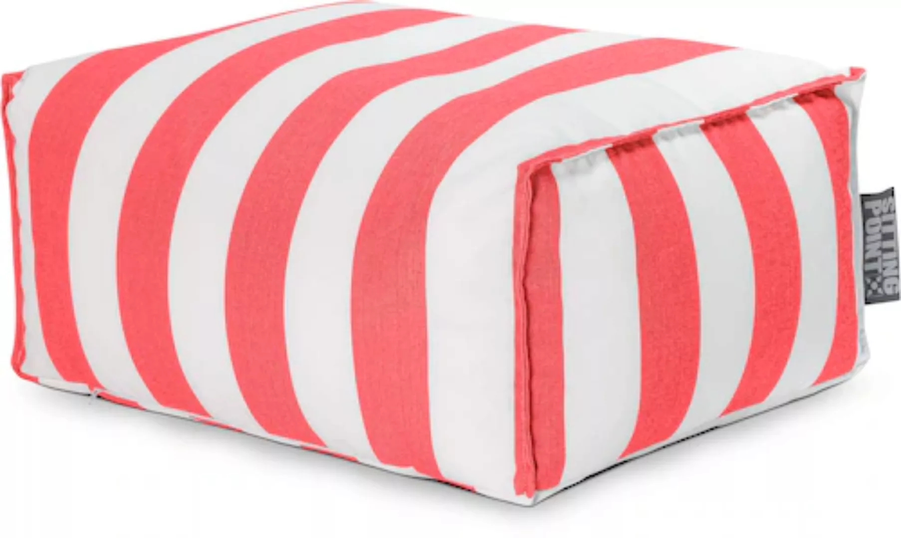 Sitting Point Hocker Santorin Roll 100 l Taupe Streifen-Muster günstig online kaufen