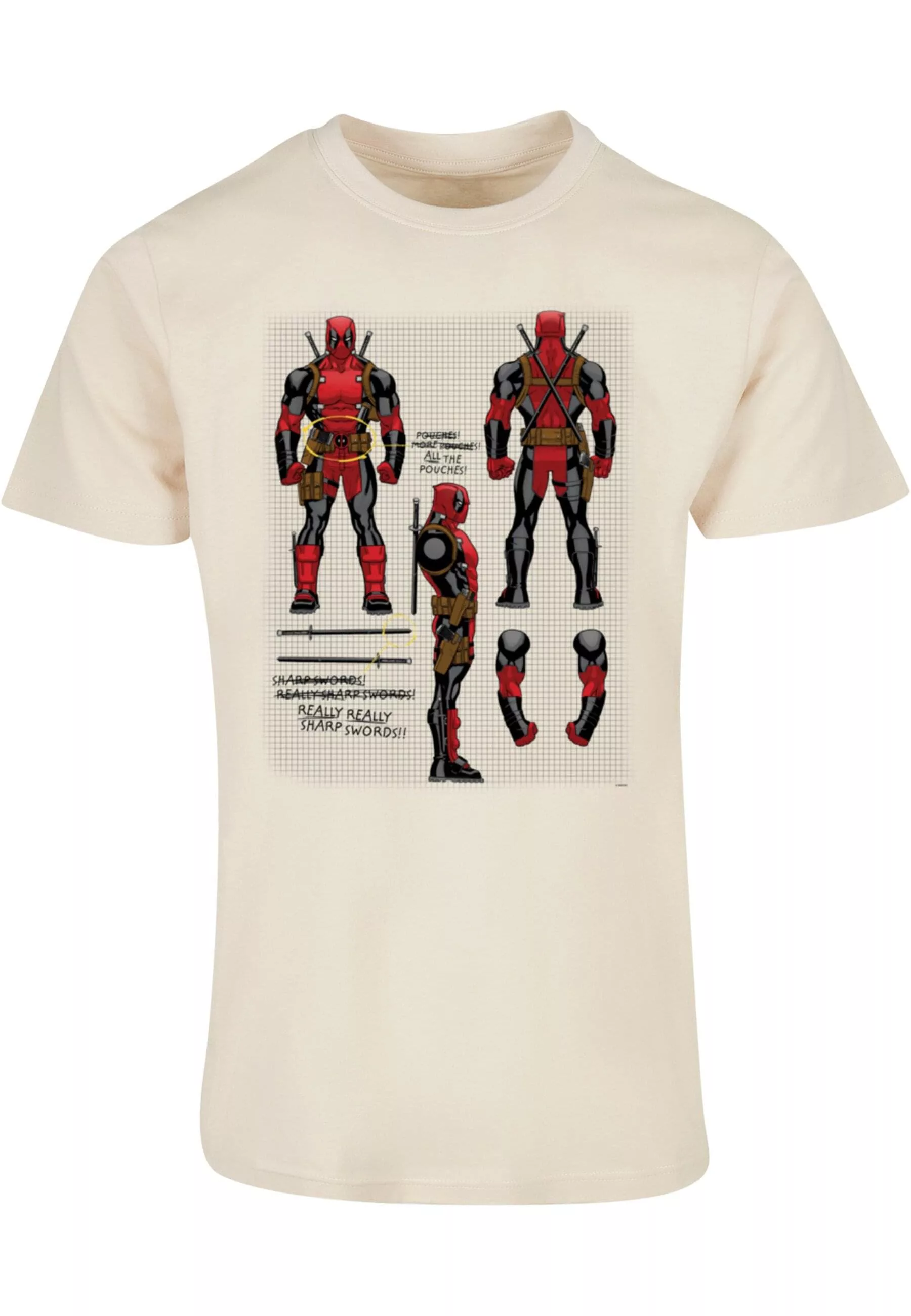 ABSOLUTE CULT T-Shirt "ABSOLUTE CULT Herren Deadpool - Action Figure Plans günstig online kaufen