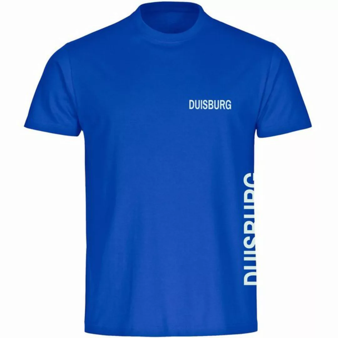 multifanshop T-Shirt Herren Duisburg - Brust & Seite - Männer günstig online kaufen
