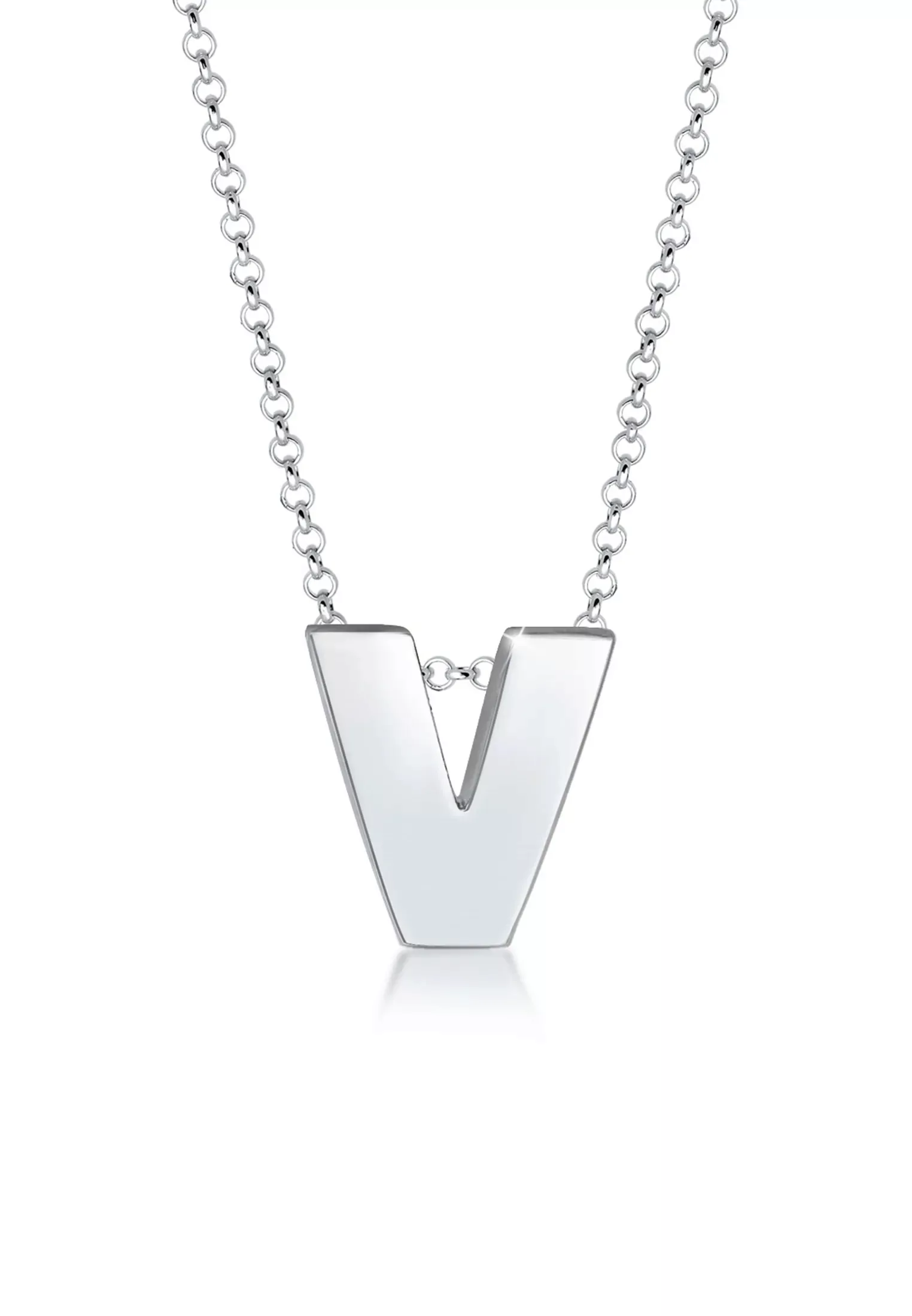 Elli Kette mit Anhänger "Buchstabe V Initialen Trend Minimal 925 Silber" günstig online kaufen