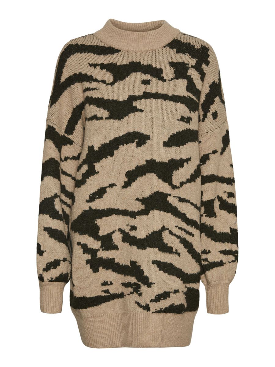 NOISY MAY Langer Strickpullover Damen Beige günstig online kaufen