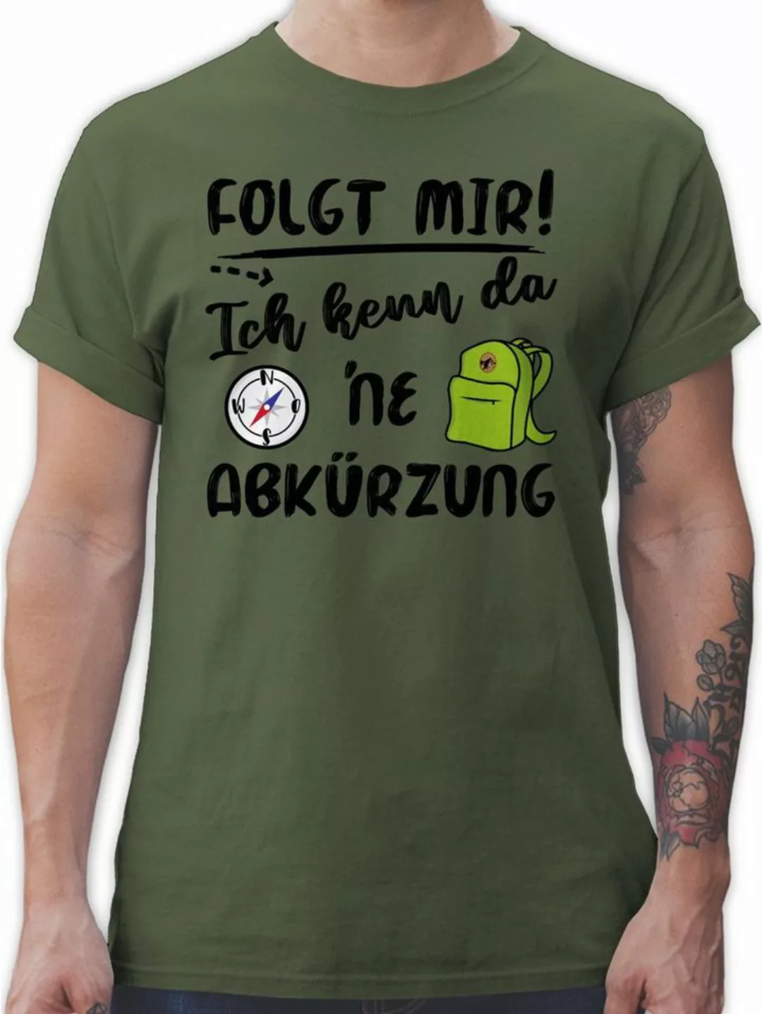 Shirtracer T-Shirt Folgt mir ich kenn da ne Abkürzung schwarz Hobby Outfit günstig online kaufen