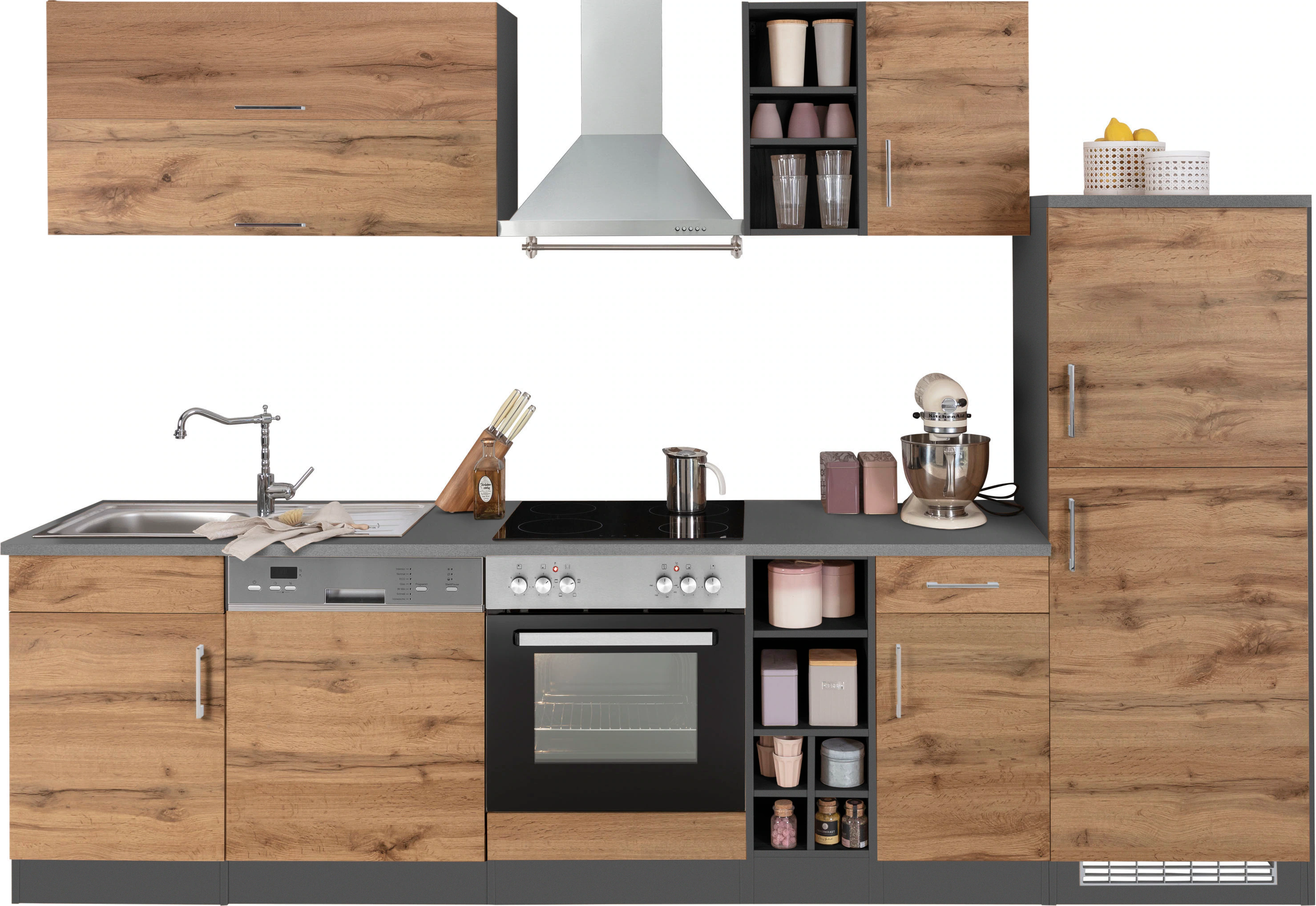 HELD MÖBEL Küchenzeile "Colmar", mit E-Geräten, Breite 300 cm günstig online kaufen