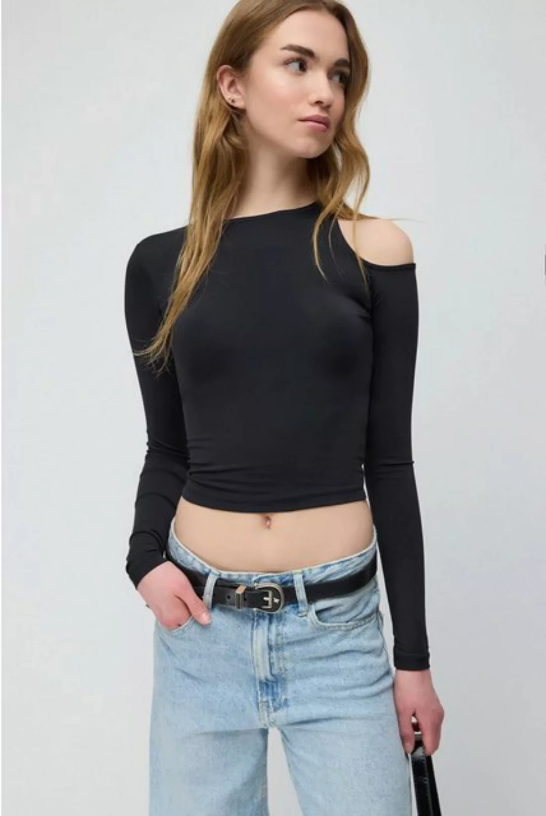 No Matter What Bustierkleid Schulter Cut-Out Crop Top günstig online kaufen