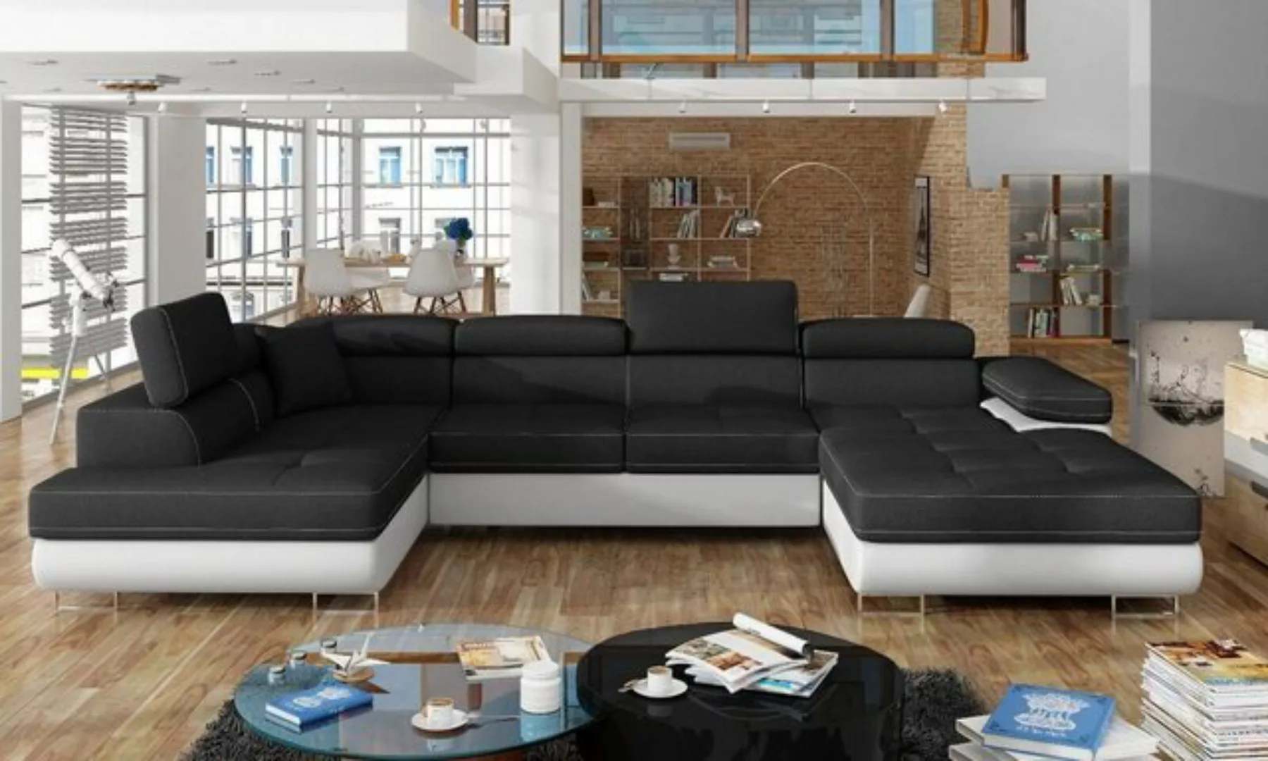 JVmoebel Ecksofa U-Form Couch Ecksofa Garnitur Design Modern Wohnlandschaft günstig online kaufen