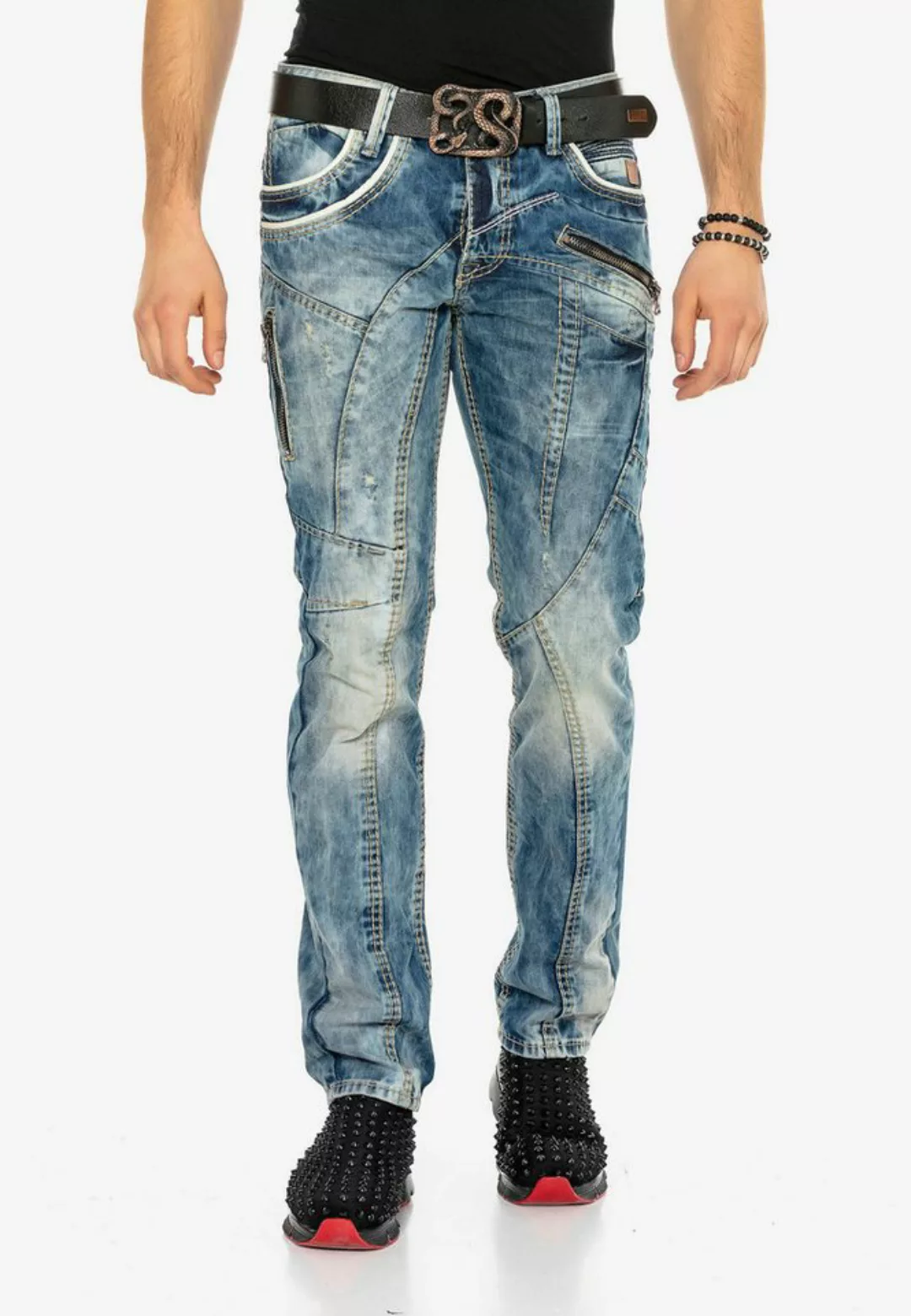 Cipo & Baxx Bequeme Jeans mit modischen Ziernähten günstig online kaufen
