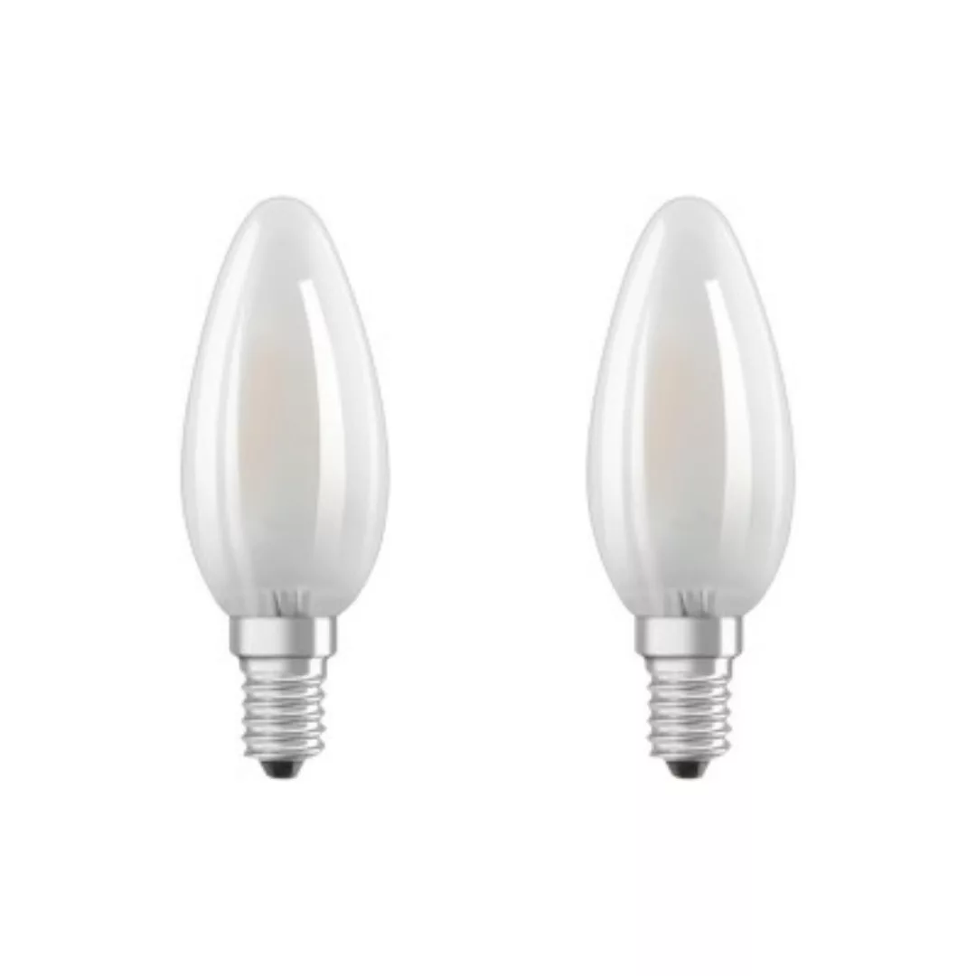 Osram LED Lampe ersetzt 25W E14 Kerze - B35 in Weiß 2,5W 250lm 2700K 2er Pa günstig online kaufen