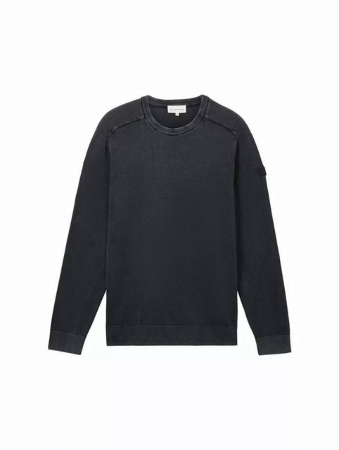 TOM TAILOR Sweatshirt fine structured crewneck knit, sky captain blue günstig online kaufen