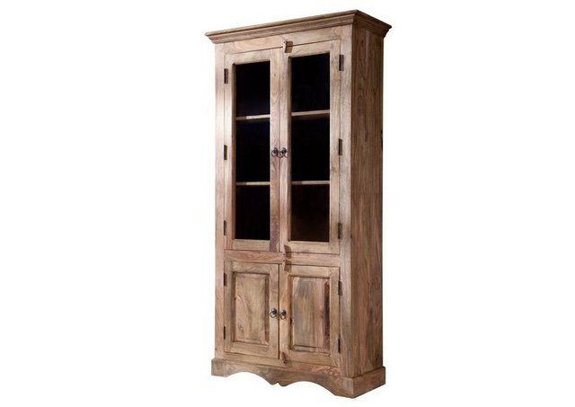 Massivmoebel24 Standvitrine Vitrine Akazie 98x46x191 honig  lackiert OXFORD günstig online kaufen