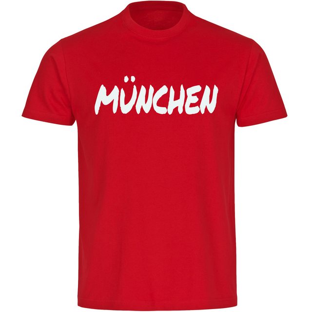 multifanshop T-Shirt Herren München rot - Textmarker - Männer günstig online kaufen