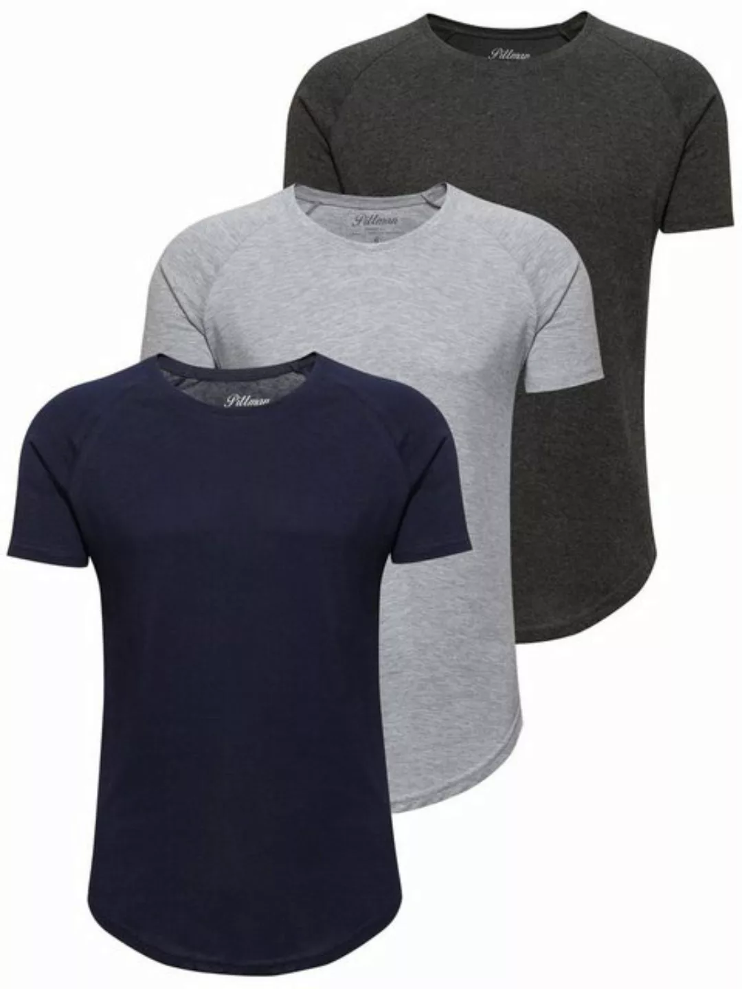 Pittman T-Shirt 3-Pack Herren T-Shirt Finn (Set, 3er-Pack) Oversize Rundhal günstig online kaufen