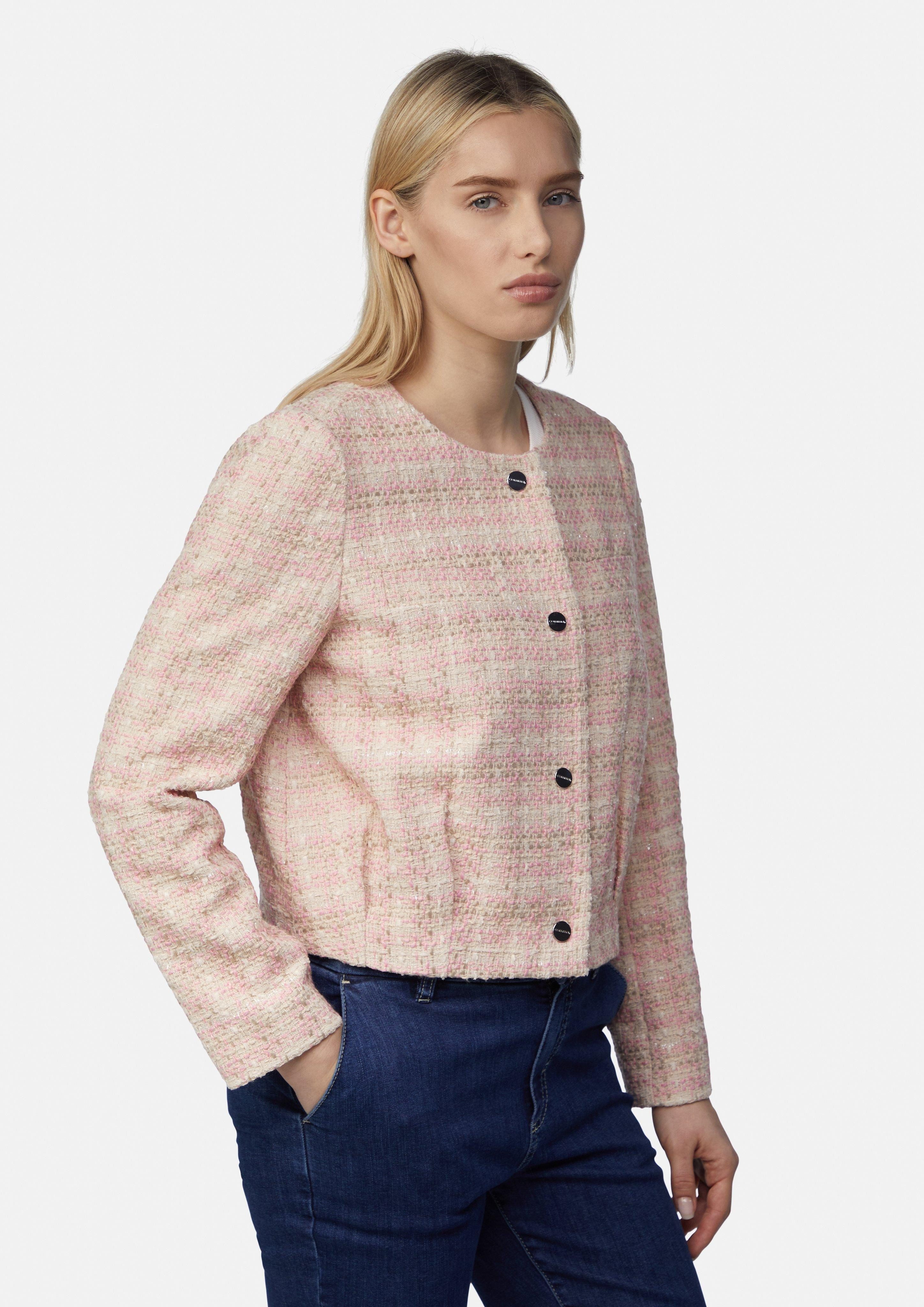 Comma Blusenblazer Tweed-Jacke im Boxy Fit günstig online kaufen