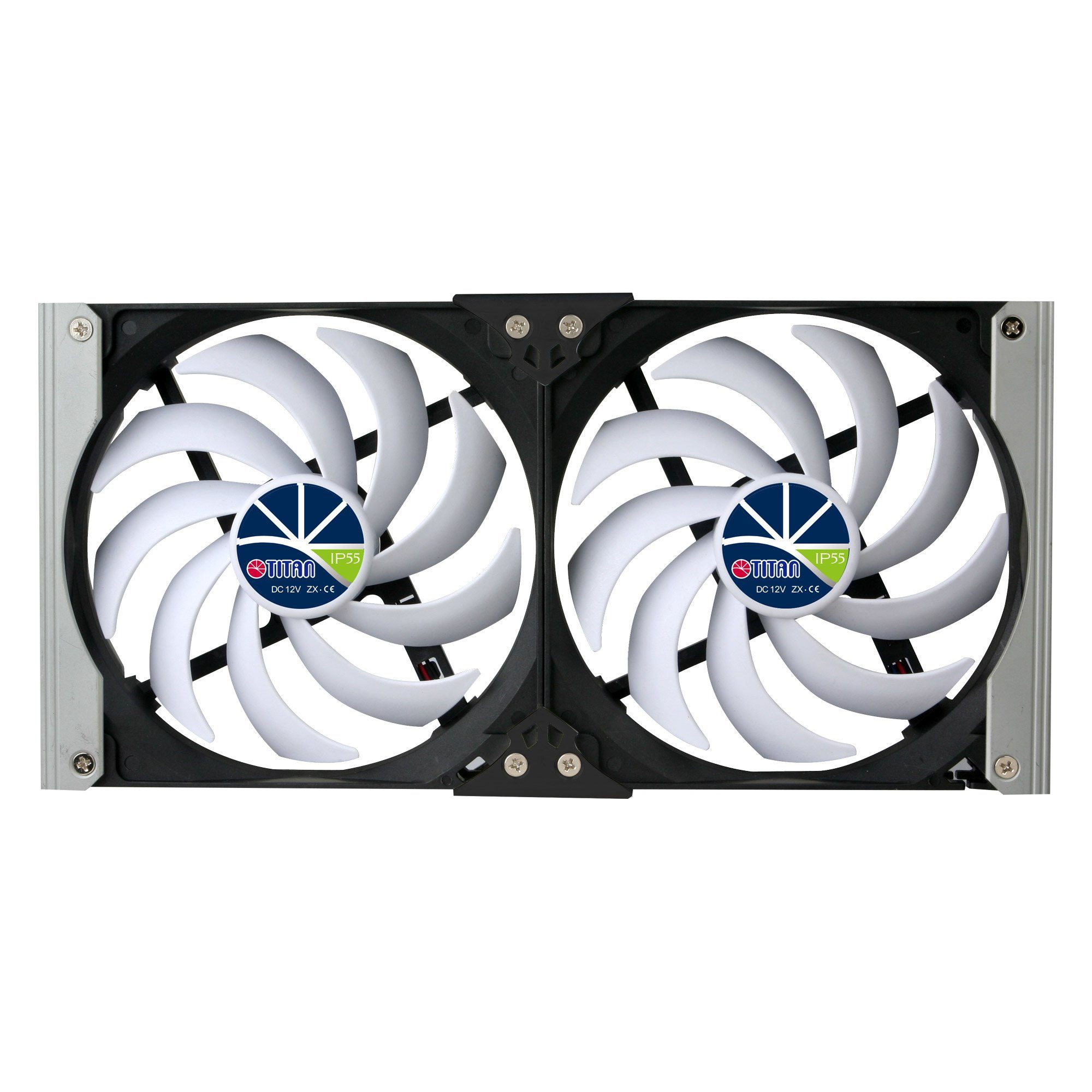 TITAN® Lüftungsschieber TTC-SC20(A)+ Kühlschrank-Doppellüfter 92x25mm IP55 günstig online kaufen
