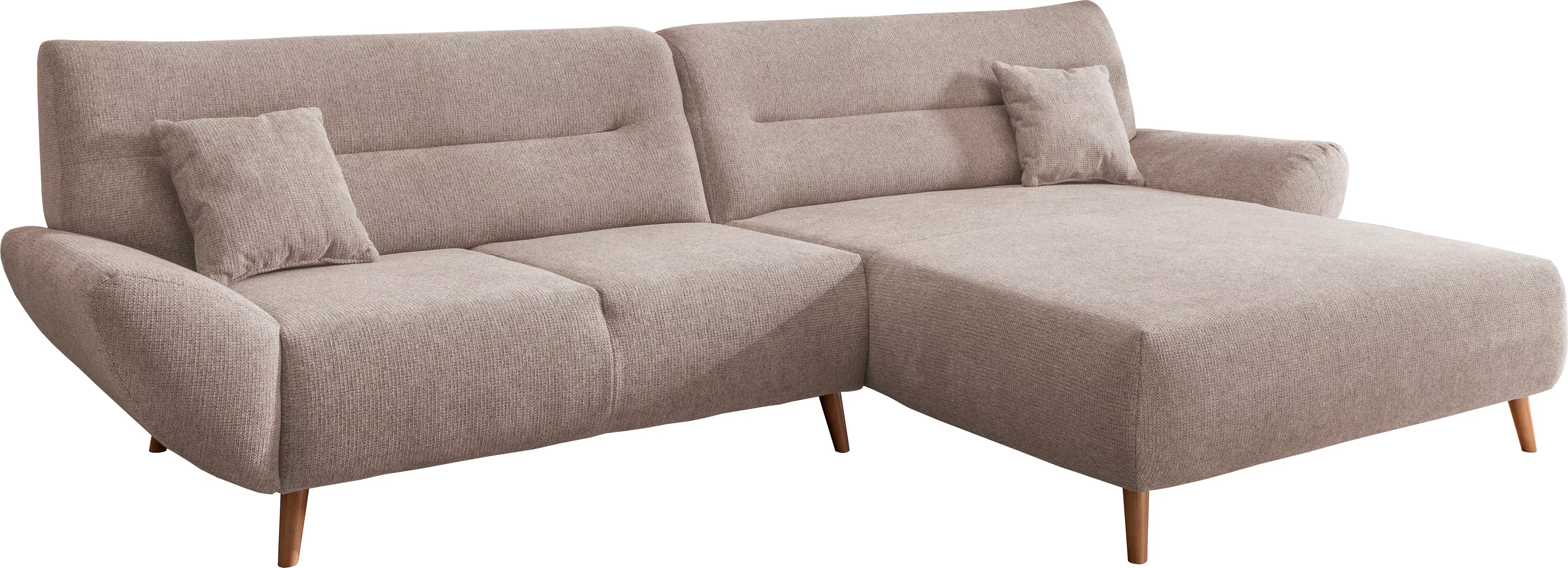 INOSIGN Ecksofa »Drago, elegant und zeitlos, komfortabel, Holzfuß, L-Form«, günstig online kaufen