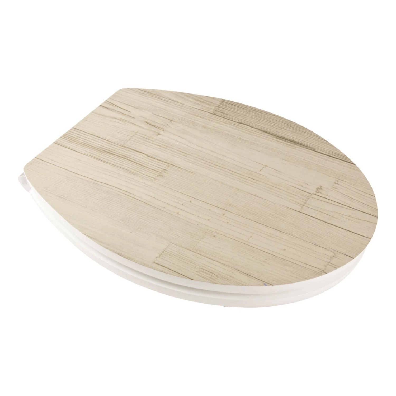 Calmwaters WC Sitz Motiv Wood Beige-Grau Absenkautomatik Holzkern 26LP5384 günstig online kaufen