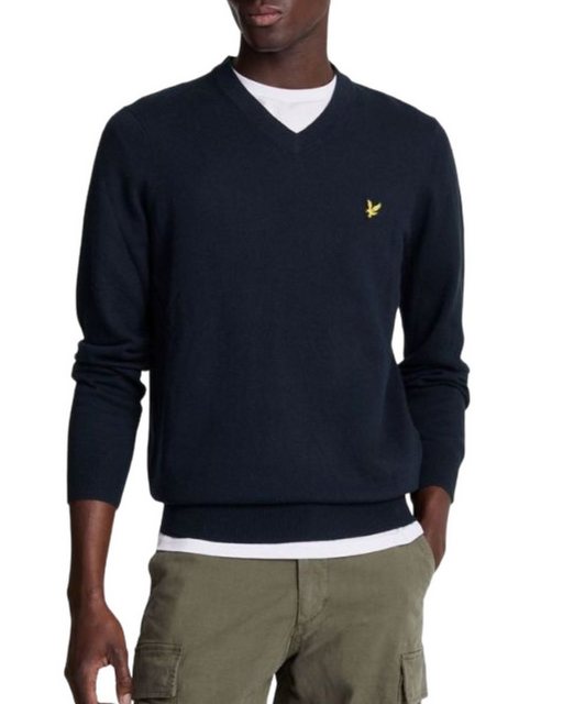 Lyle & Scott V-Ausschnitt-Pullover V-Ausschnitt, Gerippte Bündchen günstig online kaufen