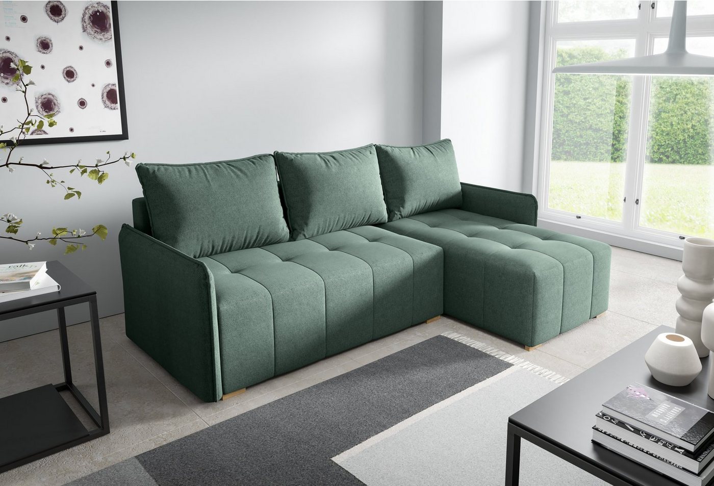 moebelfaktor Ecksofa Schlafsofa Grenada, mit Ausklappfunktion günstig online kaufen