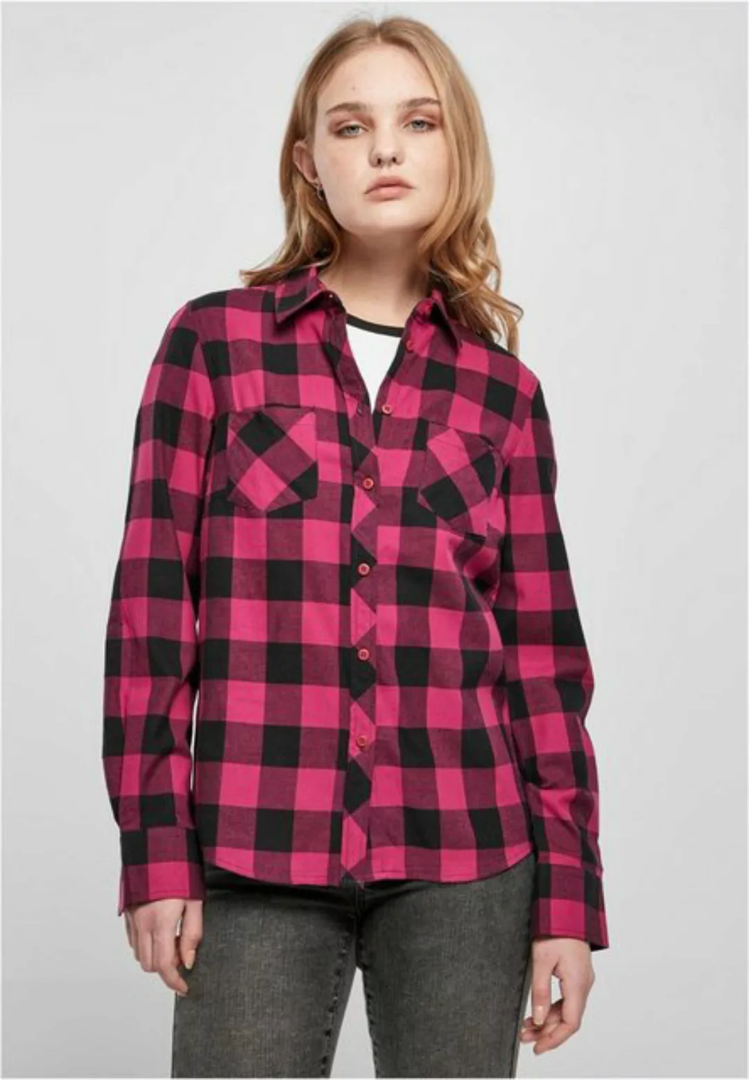 URBAN CLASSICS Flanellhemd TB1280 - Ladies Turnup Checked Flanell Shirt wil günstig online kaufen