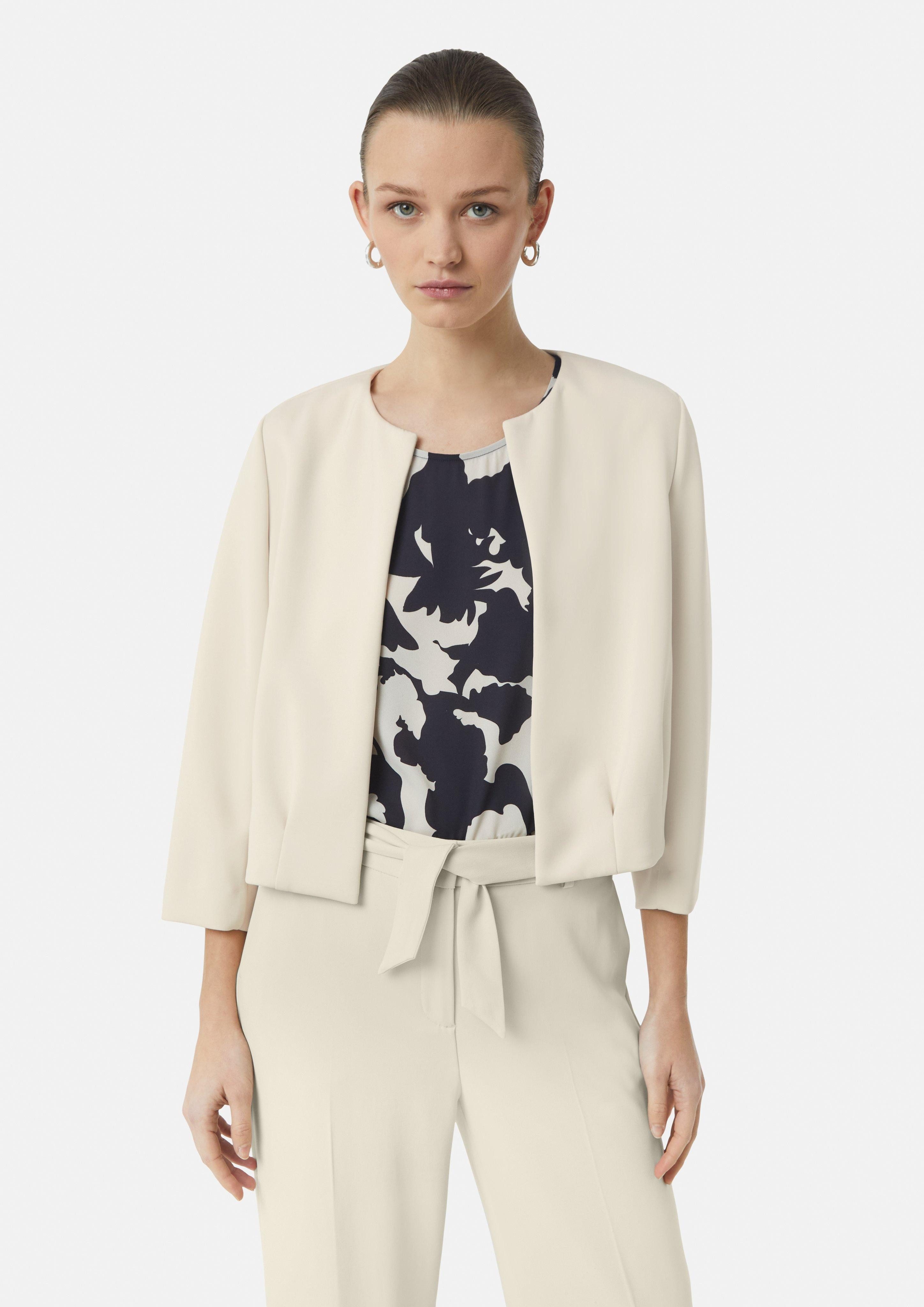 Comma Blusenblazer Offene Scuba-Jacke im Boxy günstig online kaufen