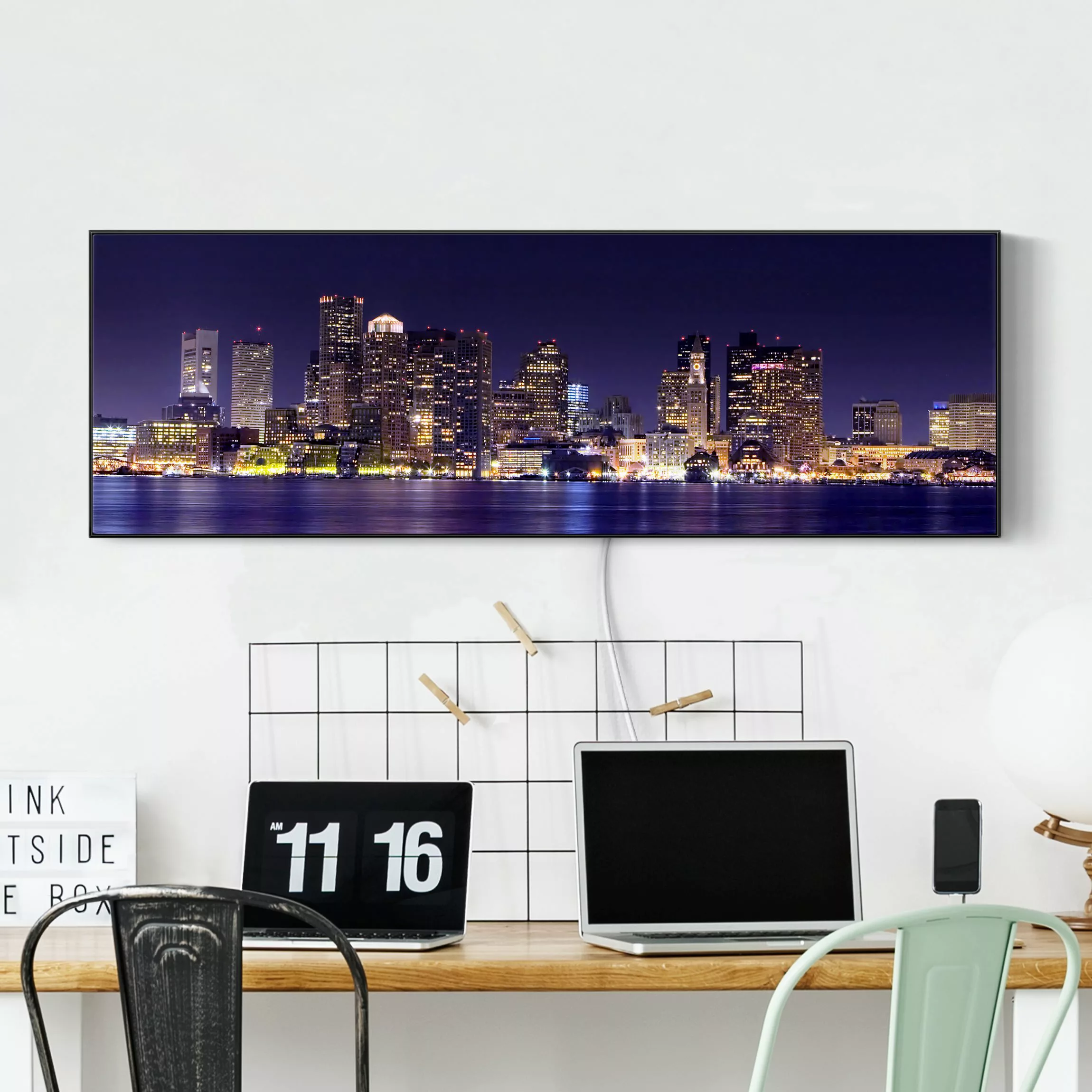 LED-Wechselbild Boston by Night günstig online kaufen