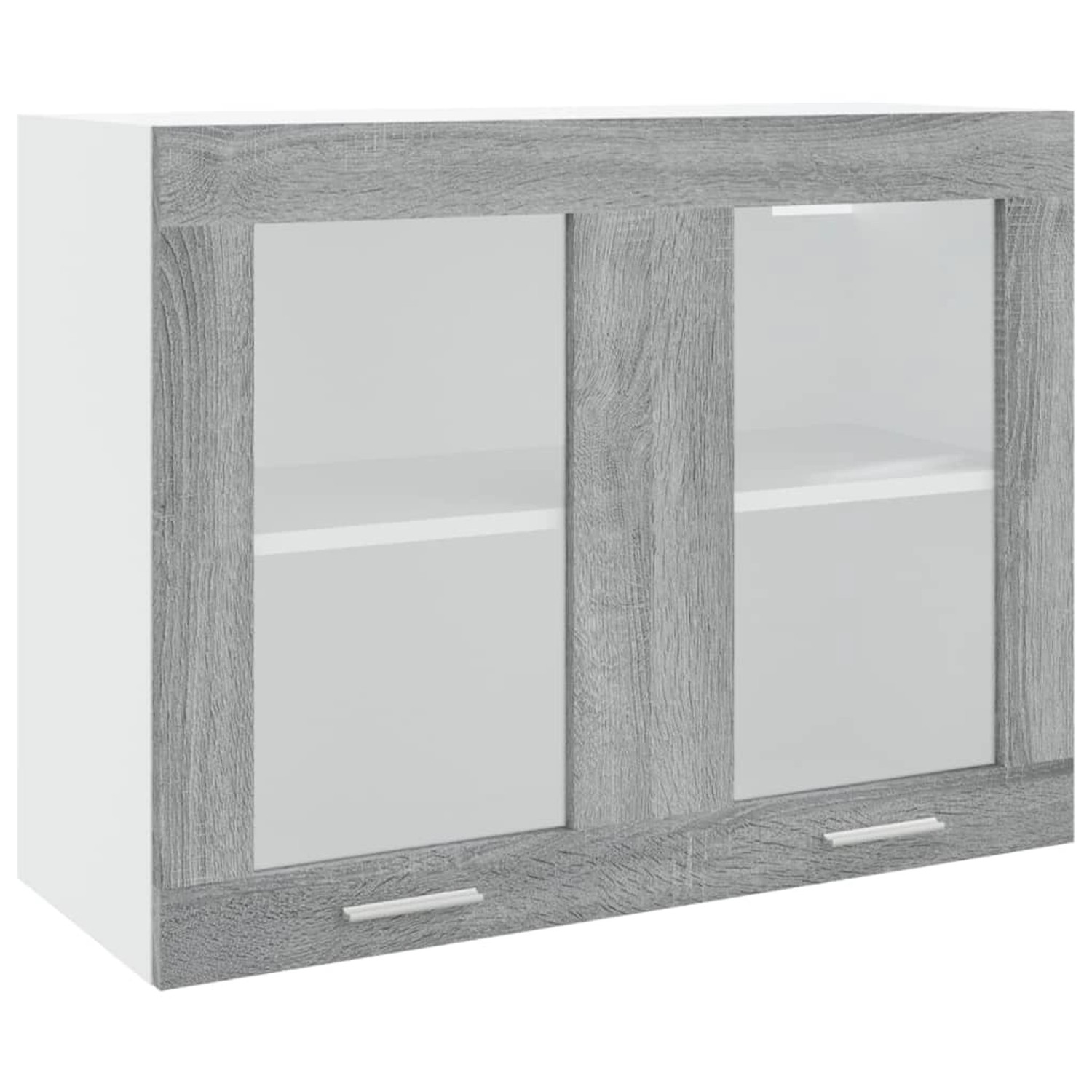 vidaXL Schrankmodule Hängeschrank Glas Grau Sonoma 80x31x60 cm Holzwerkstof günstig online kaufen