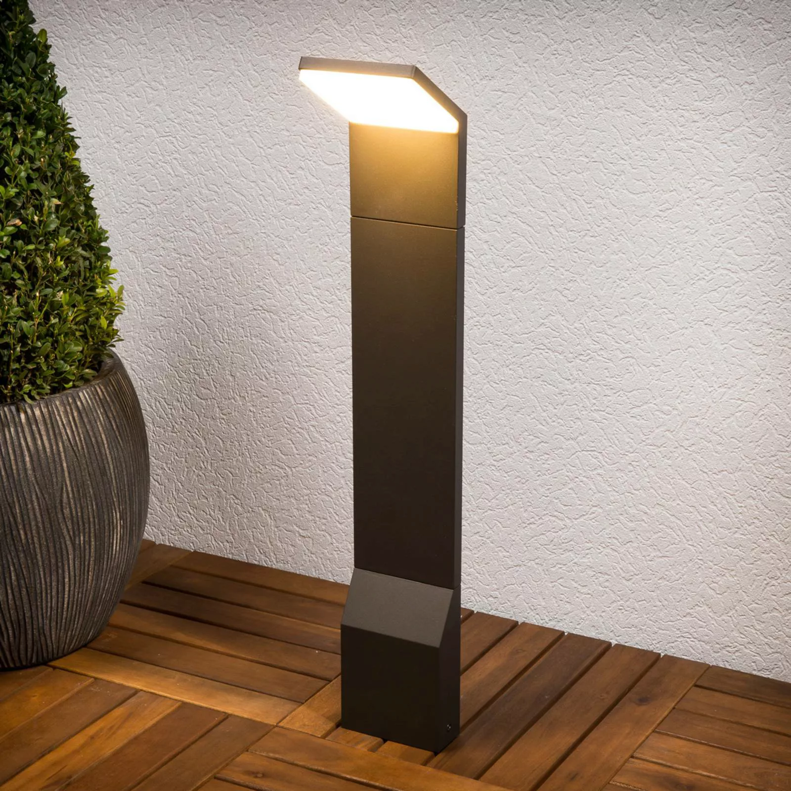 Lucande LED-Wegeleuchte Nevio, 60 cm, anthrazit, Metall günstig online kaufen