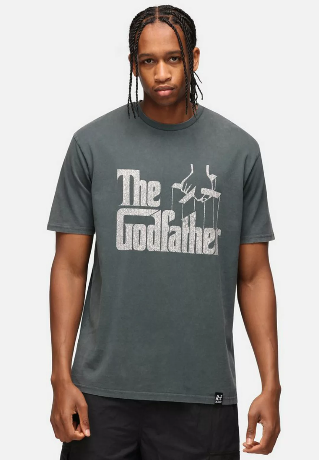 Recovered T-Shirt The Godfather Strings Logo Washed Relaxed GOTS zertifizie günstig online kaufen