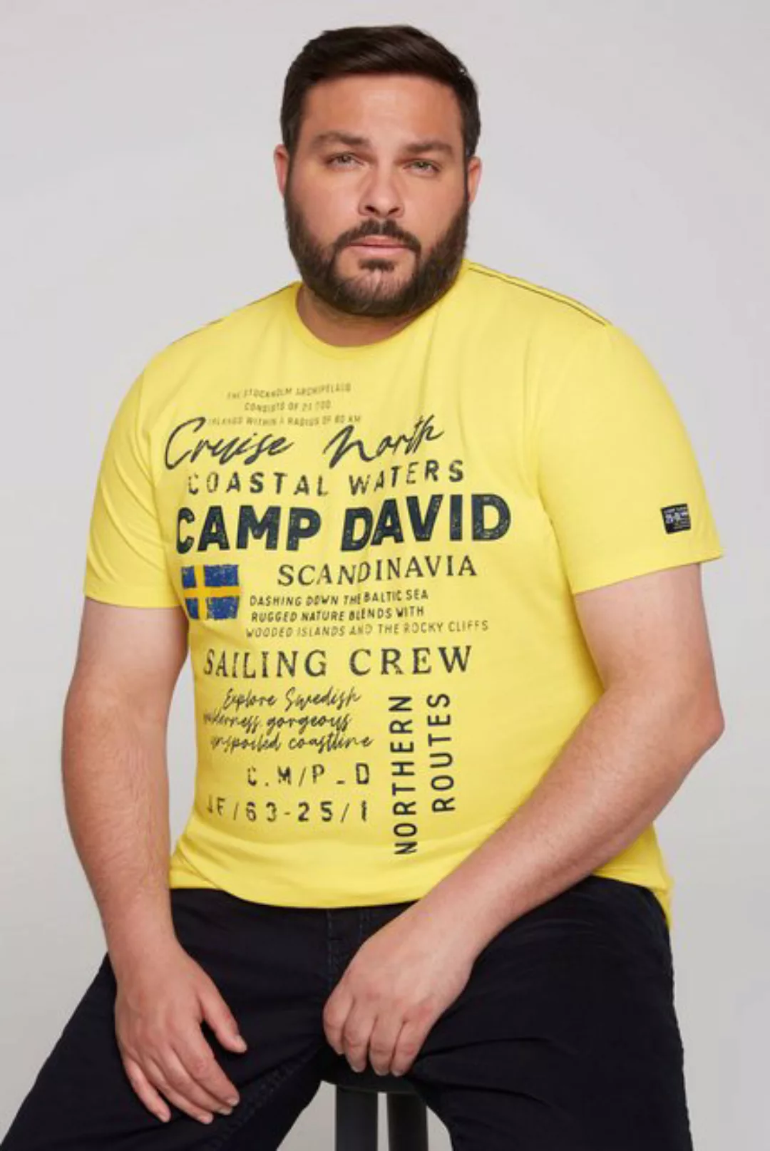 CAMP DAVID Rundhalsshirt mit Baumwolle günstig online kaufen