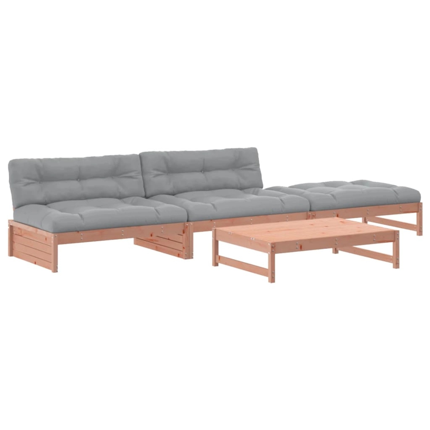 vidaXL 4-tlg Garten-Lounge-Set mit Kissen Massivholz Douglasie Modell 4 günstig online kaufen