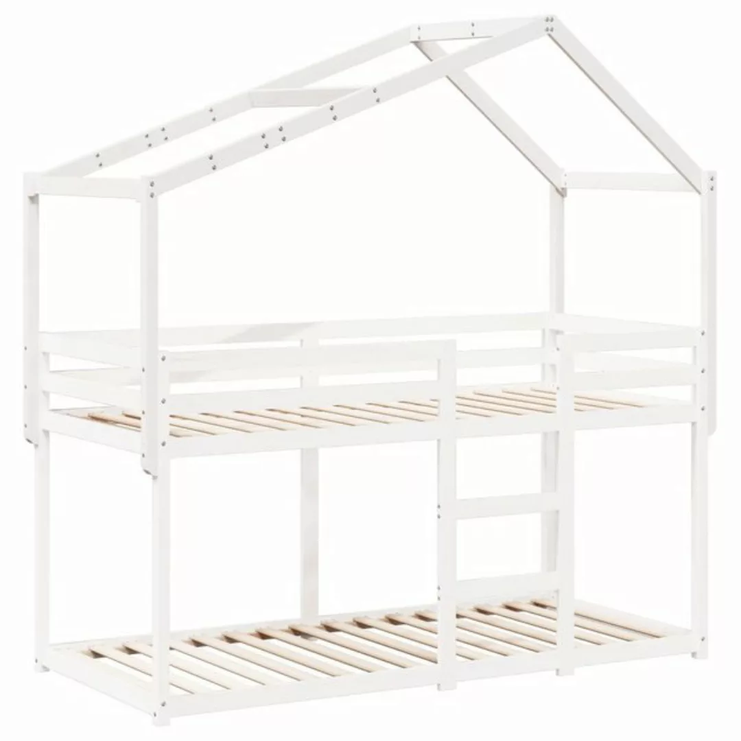 vidaXL Kinderbett Dach für Kinderbett Weiß 203x95,5x142 cm Massivholz Kiefe günstig online kaufen