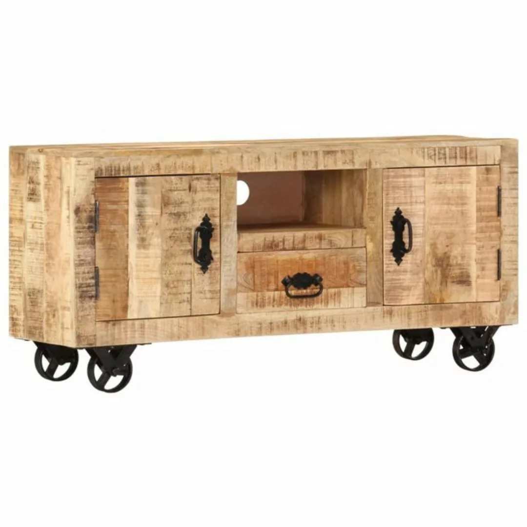 vidaXL TV-Schrank TV-Schrank Raues Mangoholz 110x30x50 cm Lowboard günstig online kaufen