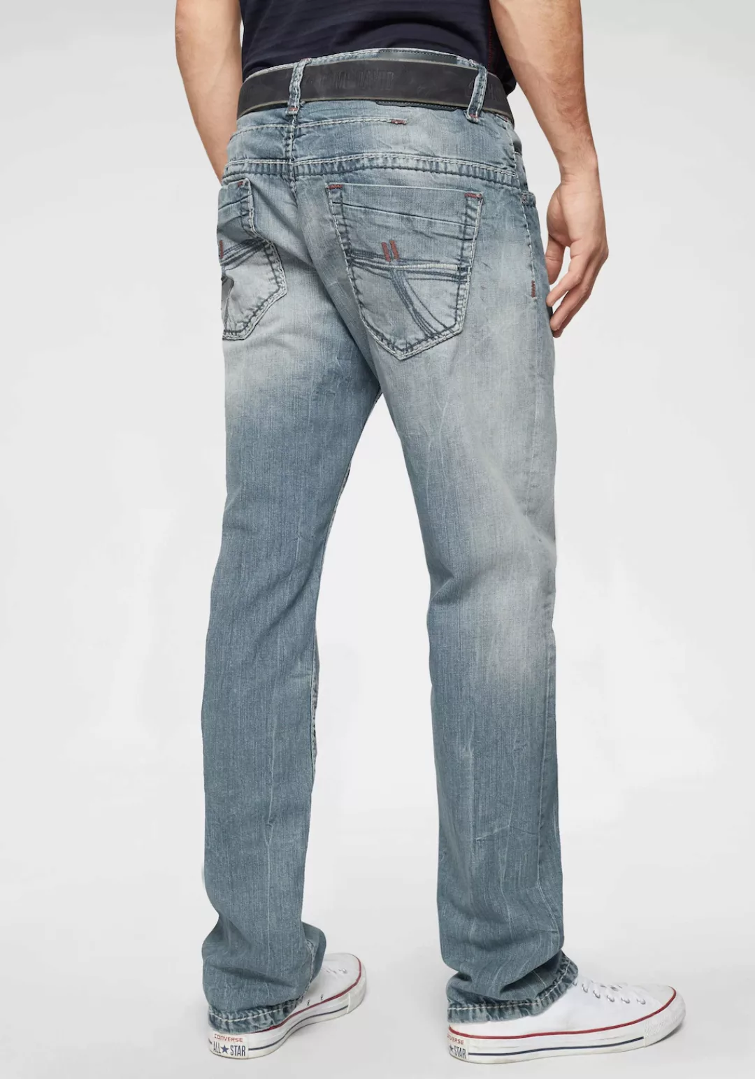 CAMP DAVID Loose-fit-Jeans mit markanten Nähten und Stretch günstig online kaufen