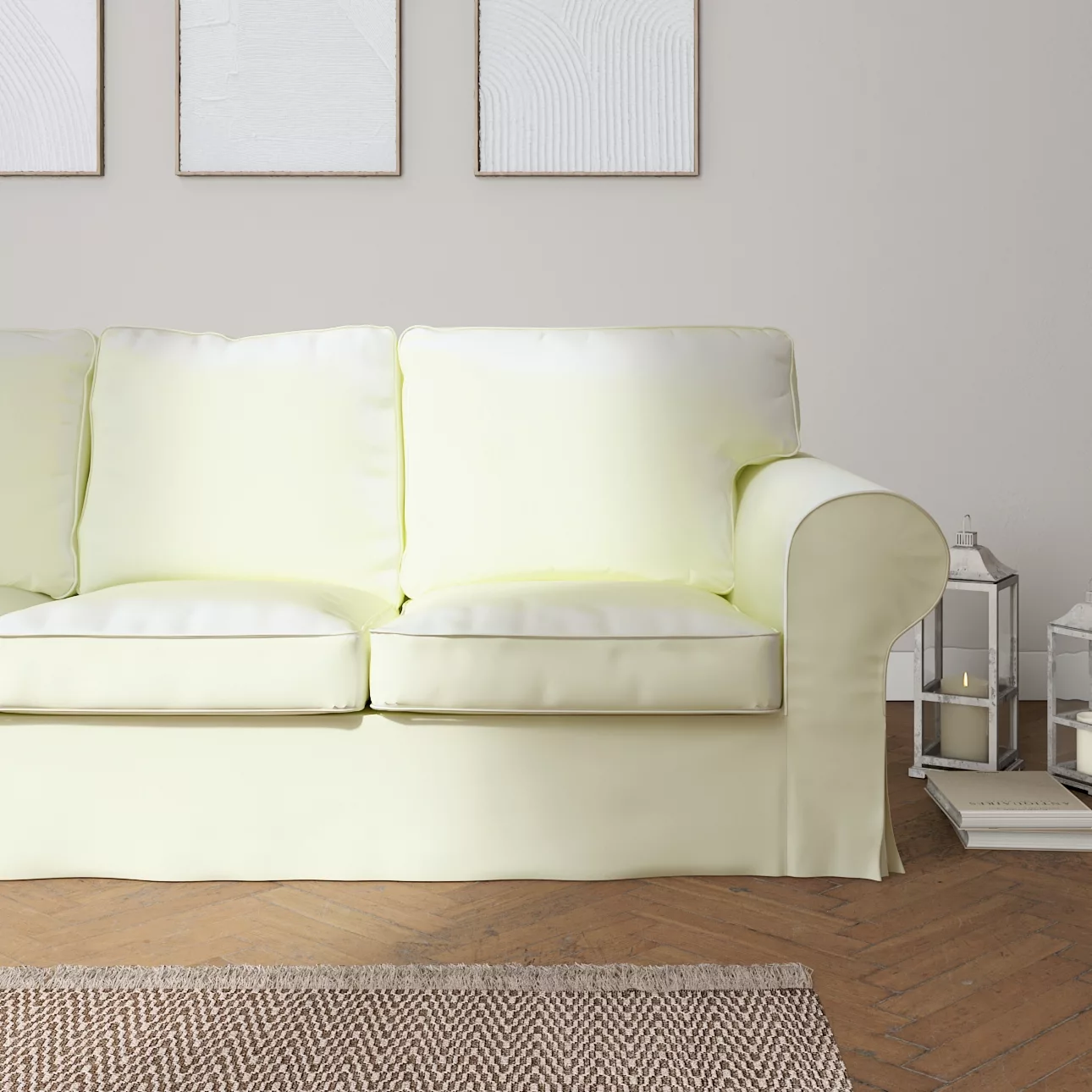 Bezug für Ektorp 3-Sitzer Schlafsofa, neues Modell (2013), ecru, 40cm x 30c günstig online kaufen