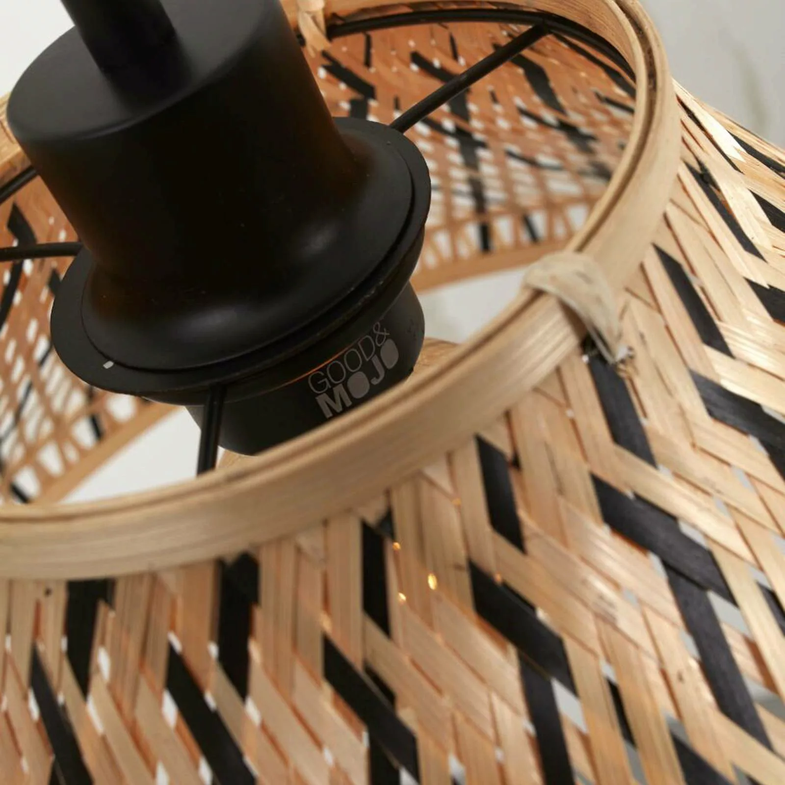 GOOD & MOJO Tahiti Stehlampe, natur/schwarz günstig online kaufen
