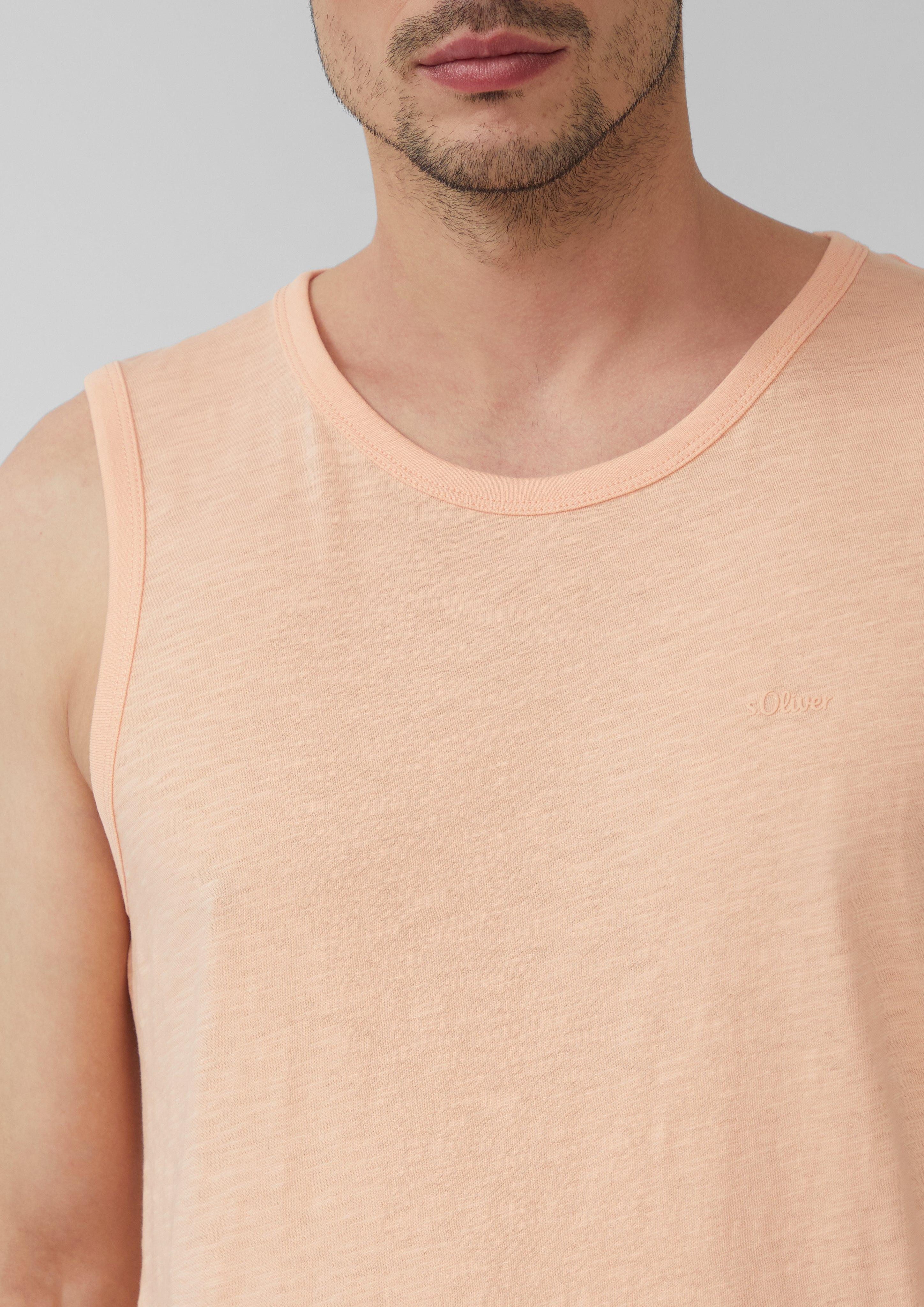 s.Oliver Shirttop Baumwoll-Tanktop mit Flammgarnstruktur günstig online kaufen
