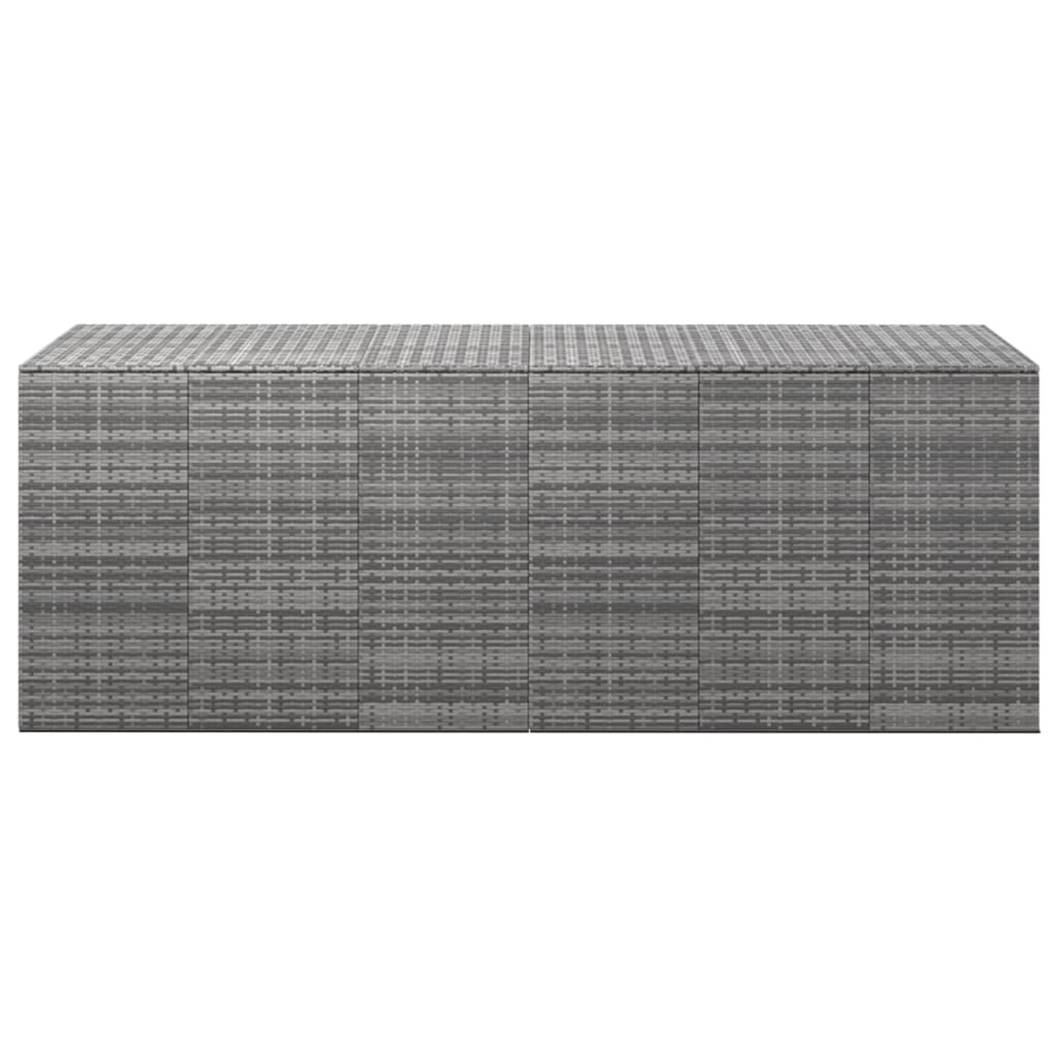 vidaXL Garten-Kissenbox PE Rattan 291x100,5x104 cm Grau günstig online kaufen