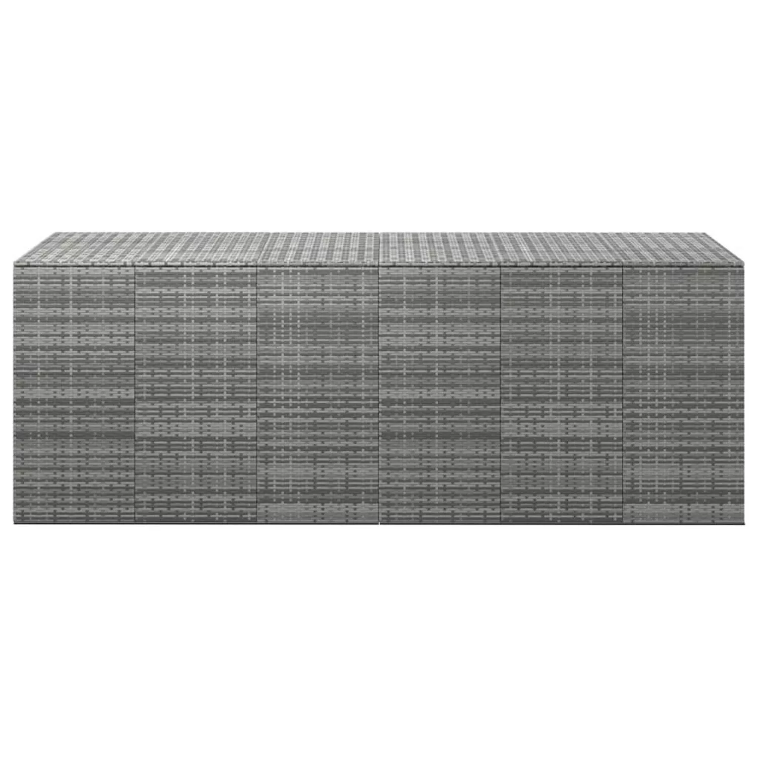 VidaXL Garten-Kissenbox PE Rattan 291x100,5x104 cm Grau günstig online kaufen