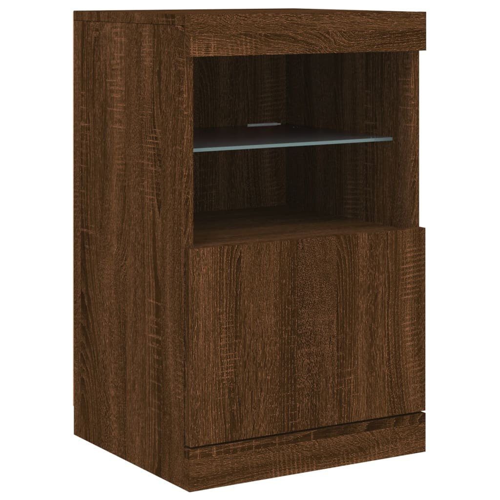 vidaXL Sideboard Sideboard mit LED-Leuchten Braun günstig online kaufen
