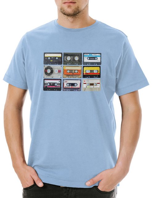 Urban Backwoods Print-Shirt Retro Cassettes Herren T-Shirt 80s Retro Kasset günstig online kaufen