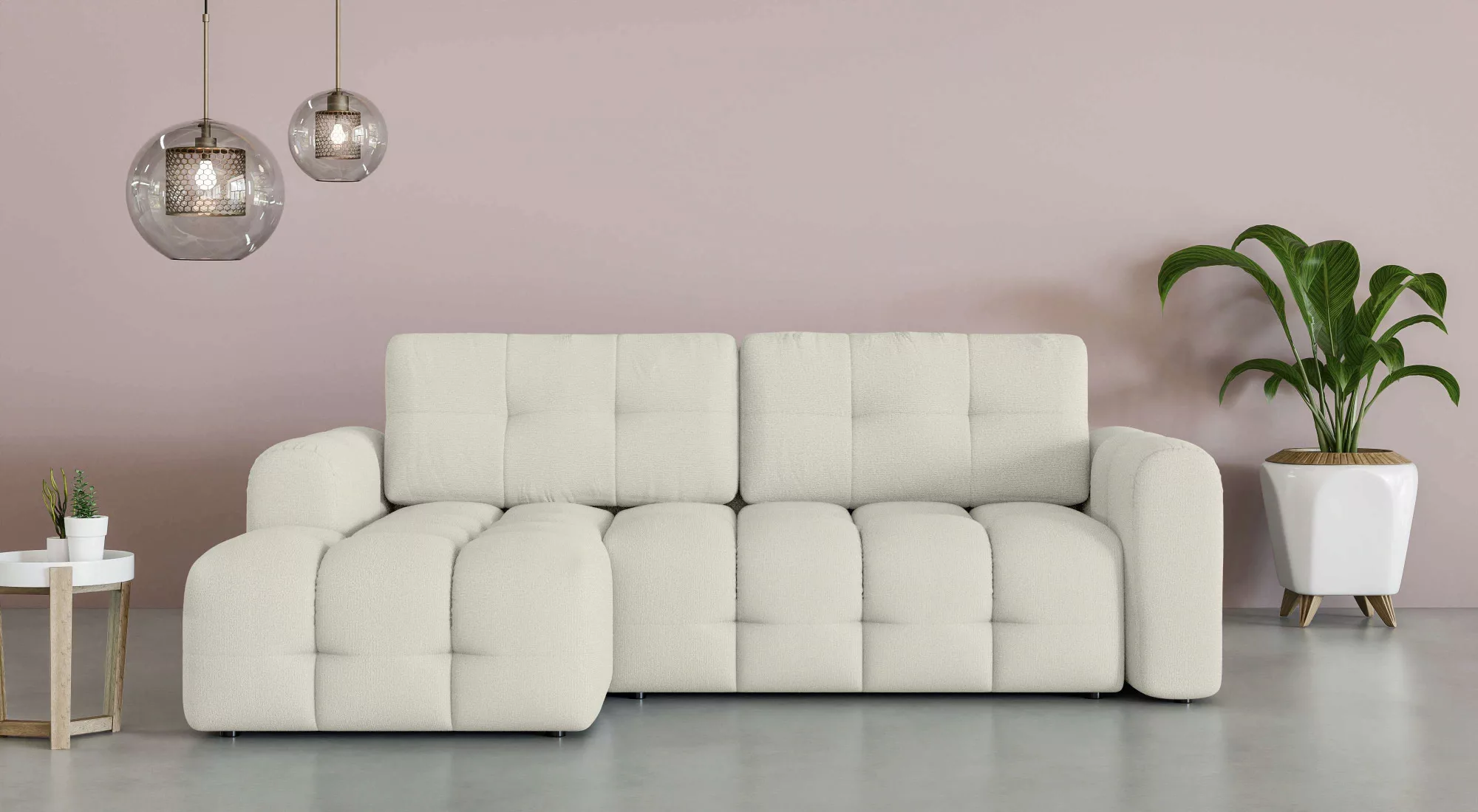 INOSIGN Ecksofa "Manilla, wahlweise mit Bettfunktion, B/T/H 265/170/91 cm", günstig online kaufen