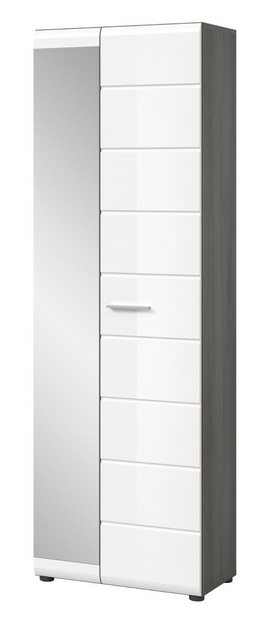 Inn.Furn Garderobenschrank Rumba (Schuhschrank in weiß Hochglanz und grau, günstig online kaufen