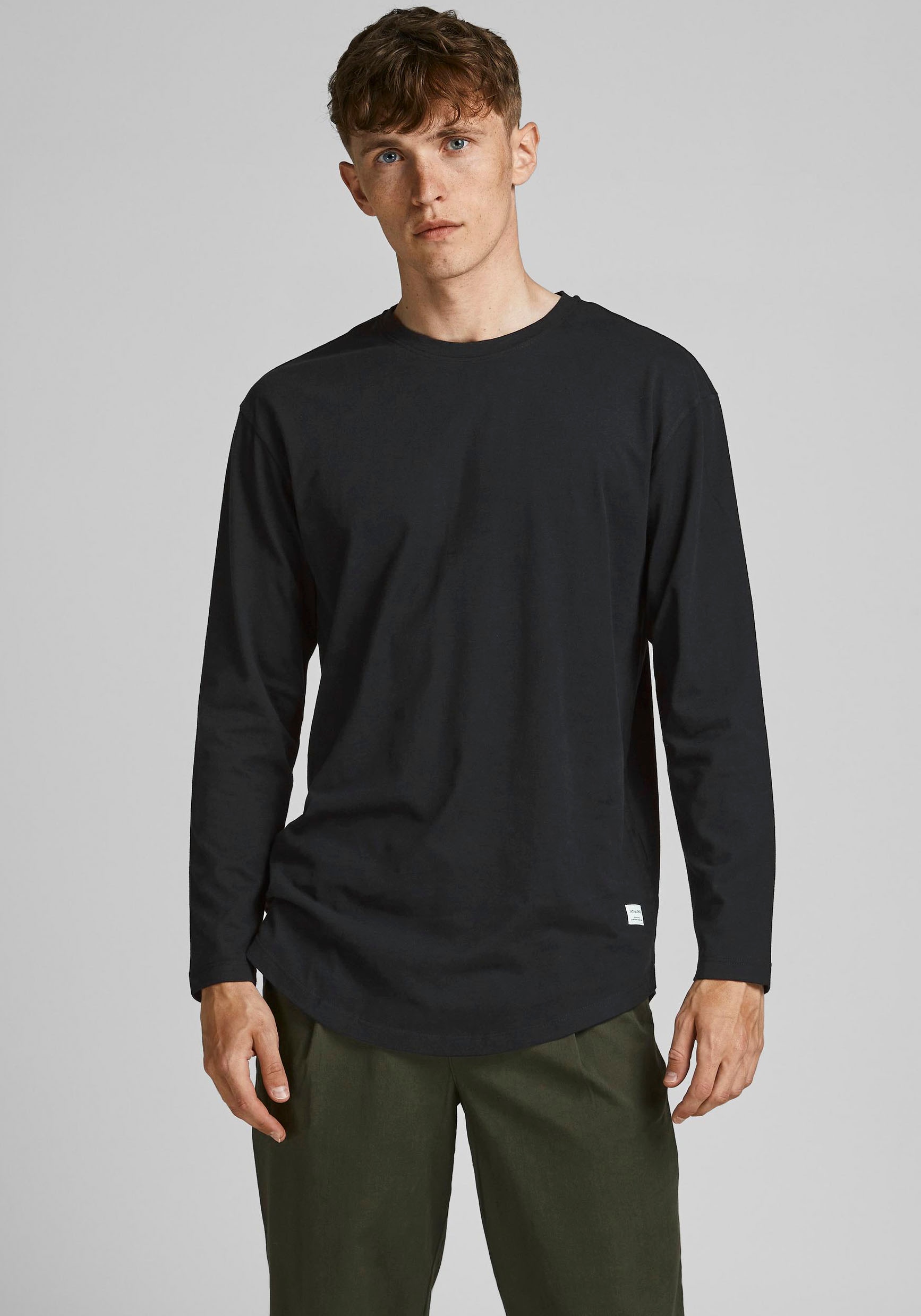 Jack & Jones Herren Langarmshirt JJENOA - Relaxed Fit günstig online kaufen