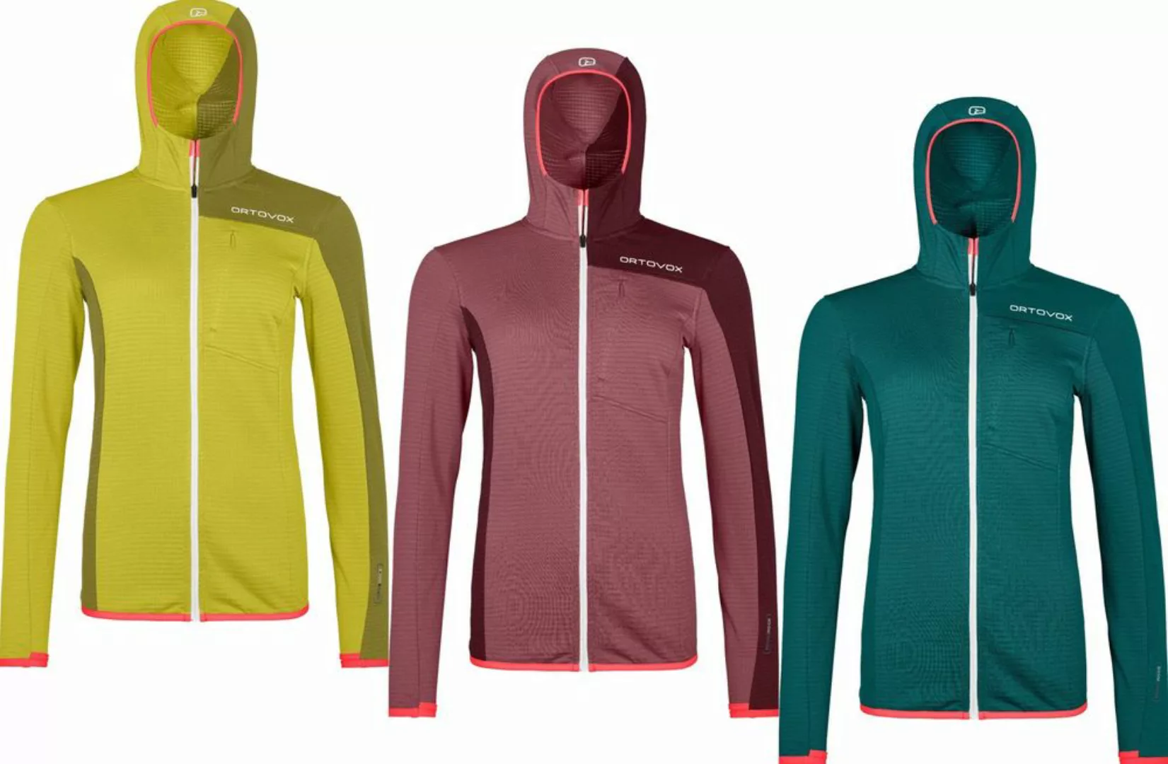 Ortovox Fleece Light Grid Hooded Jacket Women - Fleecejacke günstig online kaufen