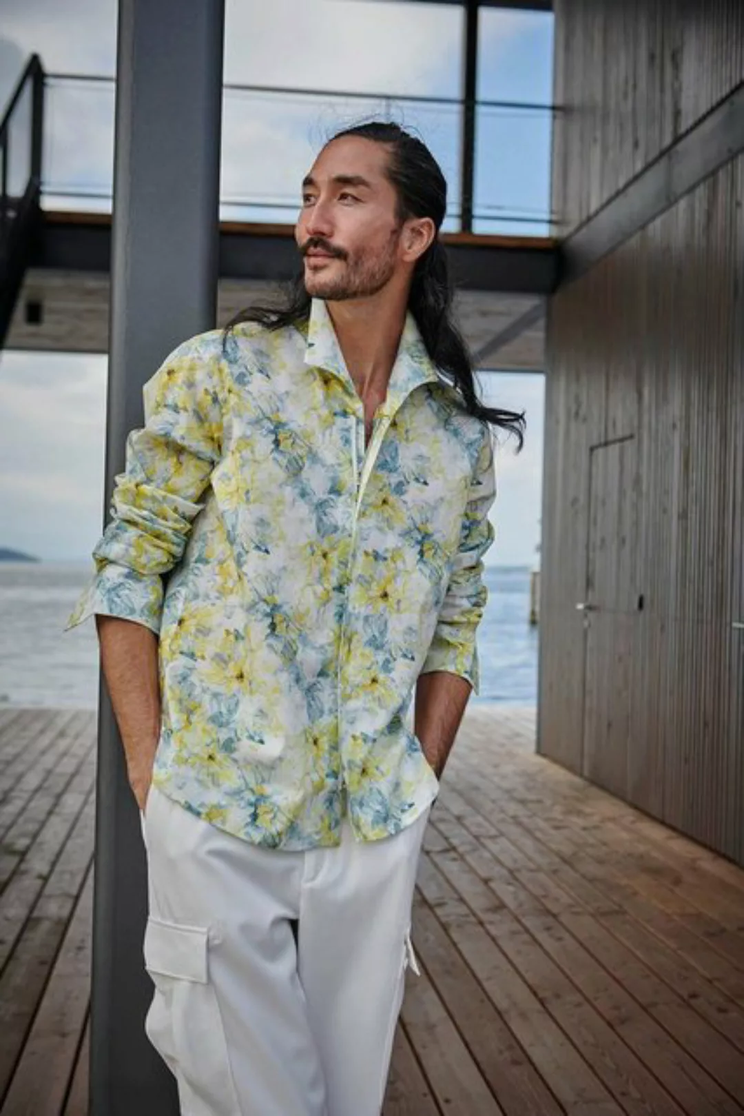Doris Hartwich Langarmhemd Cavu - das Malerhemd mit Resort-Kragen günstig online kaufen