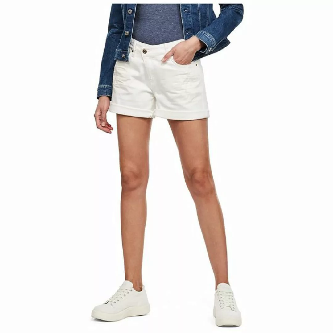 G-STAR Shorts Damen Joci Straight Shorts Weiß W24 (1-tlg) Knopf & Reißversc günstig online kaufen