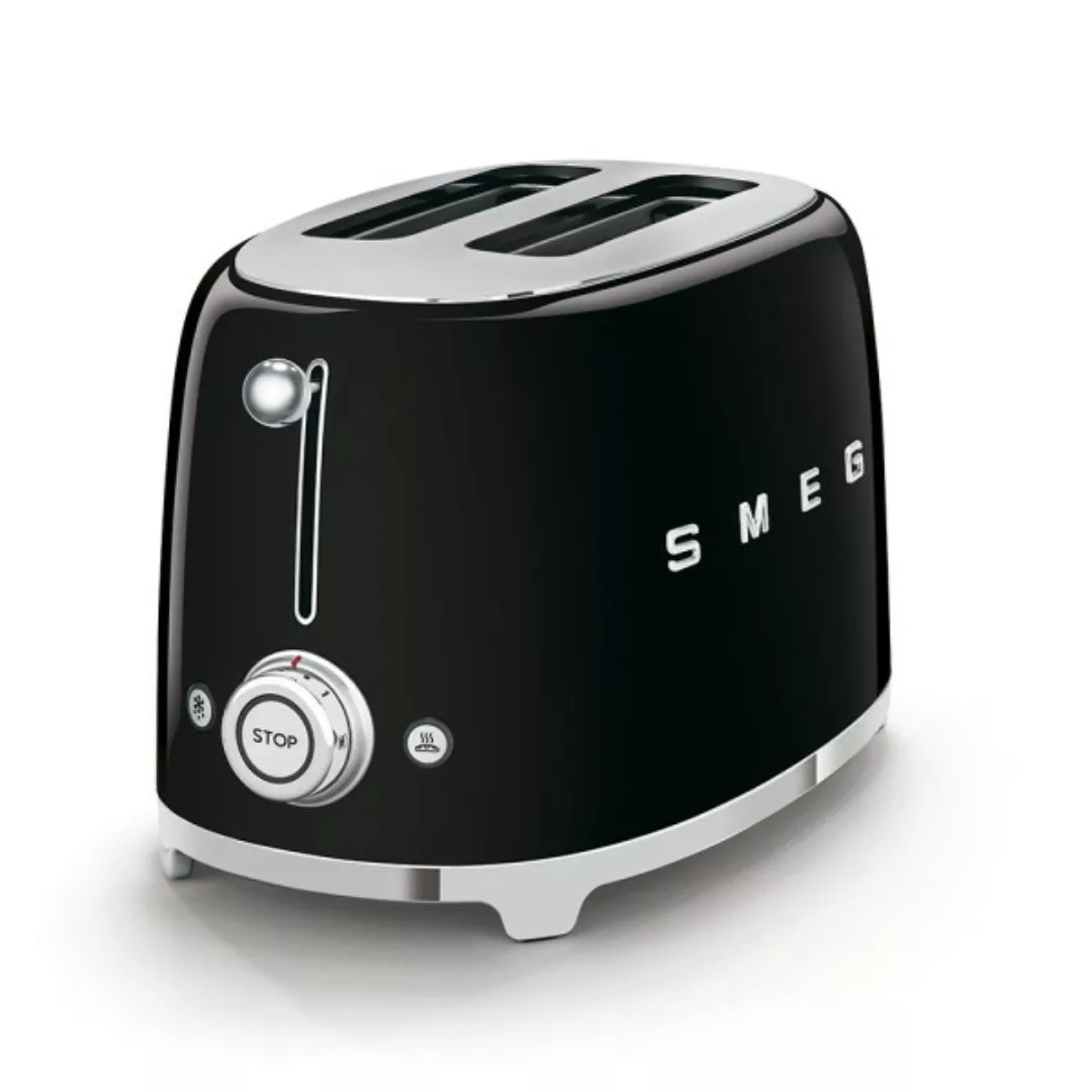 Kompakter Retro 2-Schlitz-Toaster Schwarz günstig online kaufen