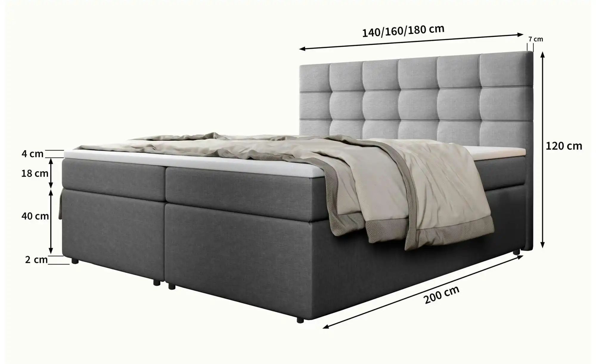 MASSENO Boxbett mit Bettkasten Palma ¦ rosa/pink ¦ Maße (cm): B: 140 H: 120 günstig online kaufen